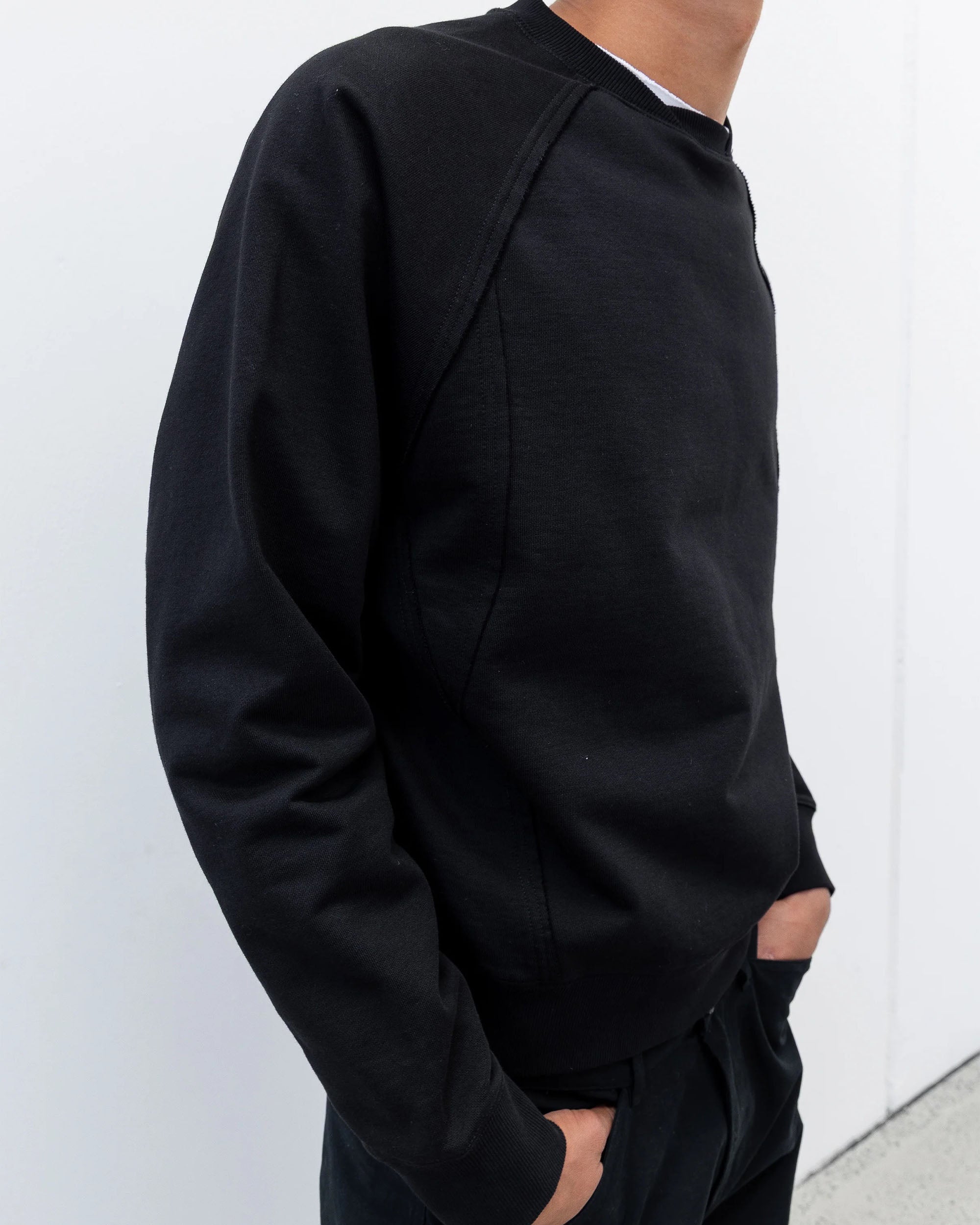 Layered Crewneck - Black
