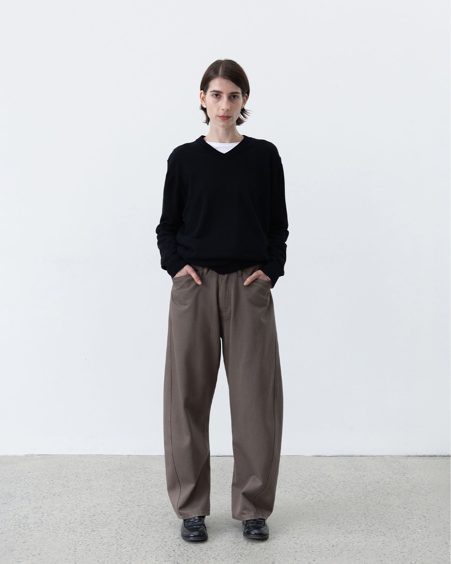 Twisted Cambia Denim Pant - Taupe