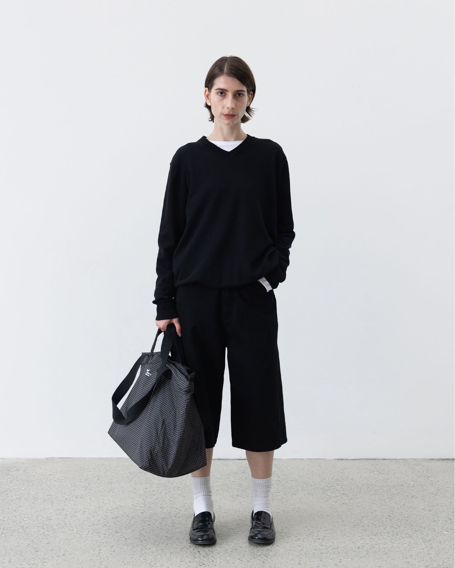 Twisted Denim Short - Black