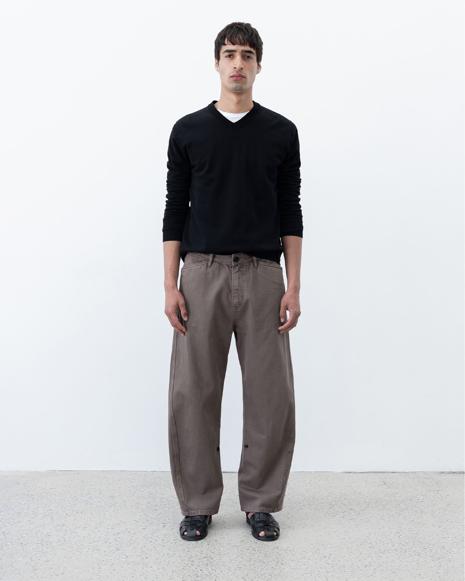 Twisted Cambia Denim Pant - Taupe