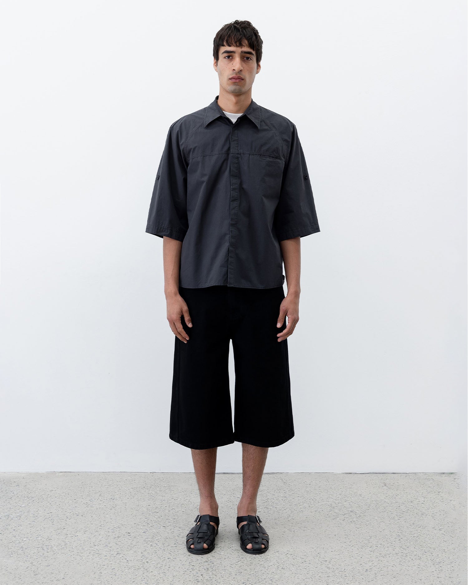 Twisted Denim Short - Black