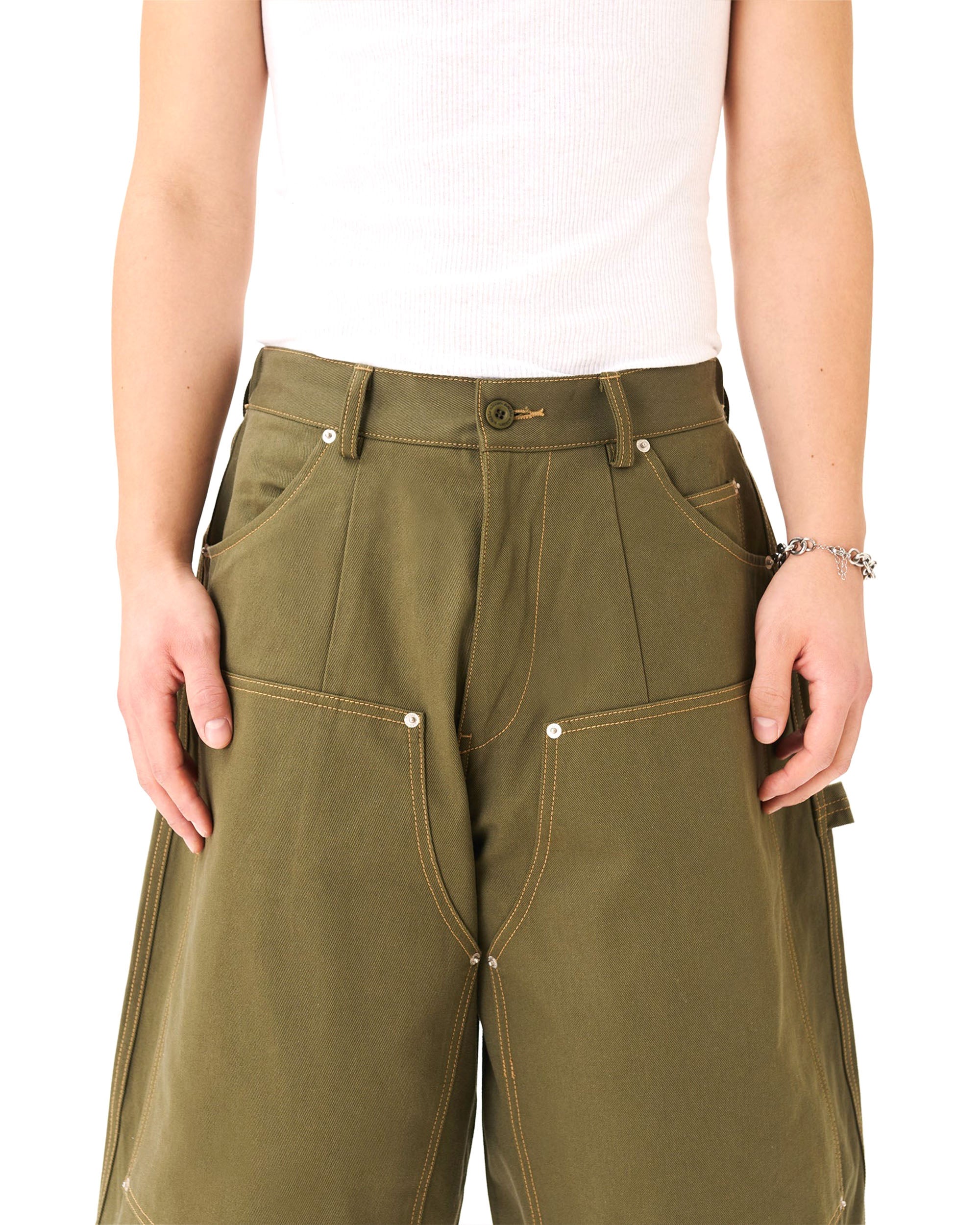 Carpenter Wide Shorts - Khaki