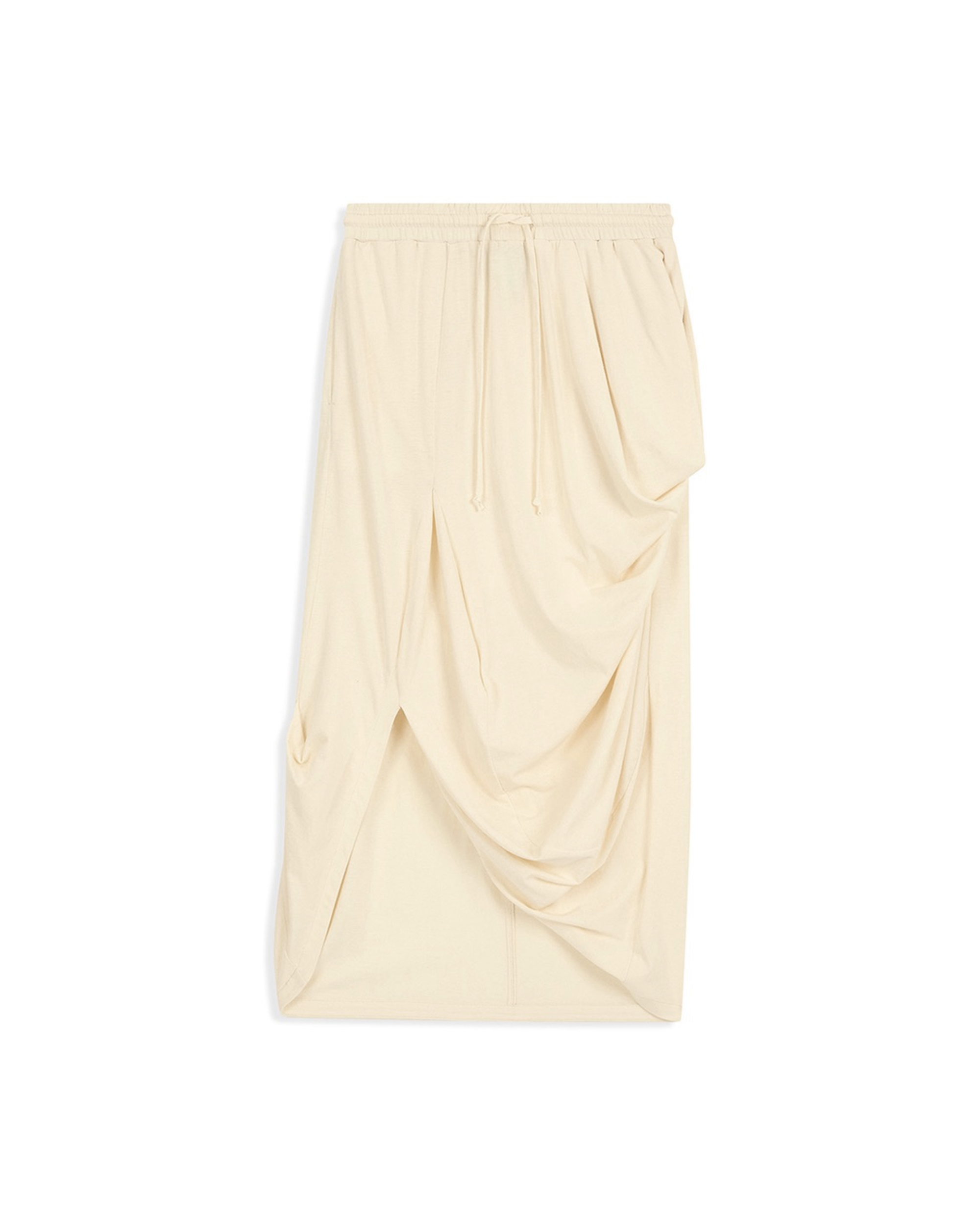 Draped Cotton Skirt - Off White