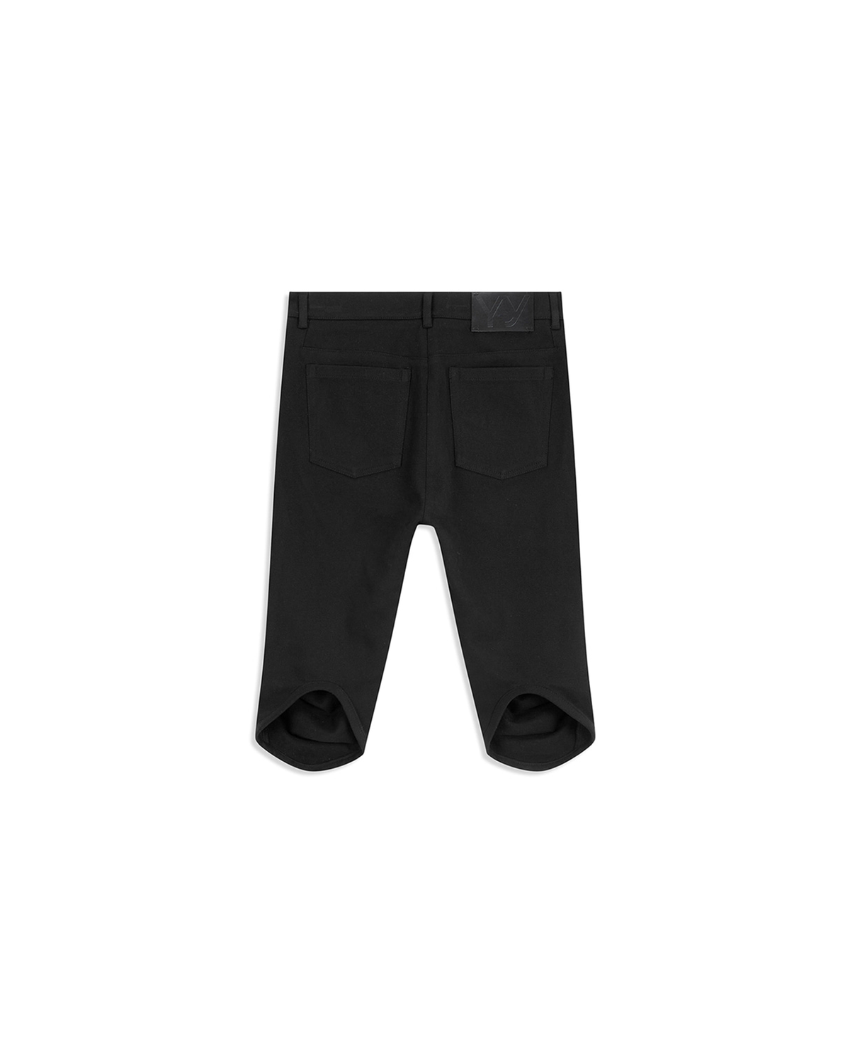 Round Cut Capri Shorts - Black