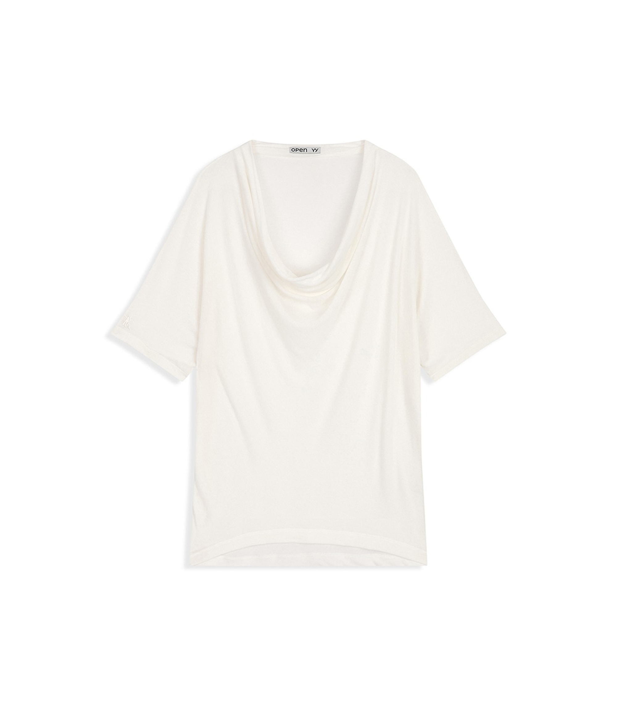 Cowl Neck T-Shirt - White