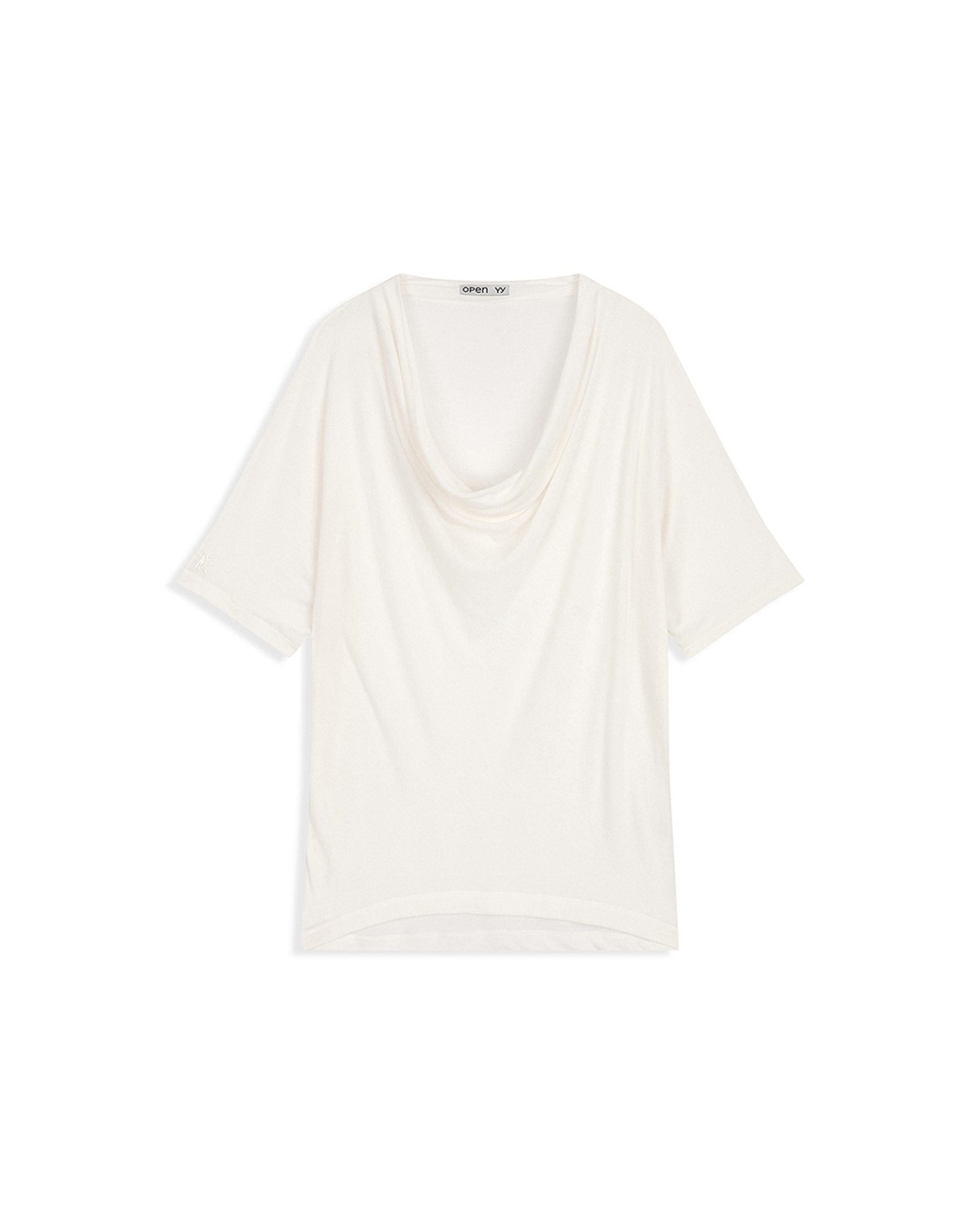 Cowl Neck T-Shirt - White