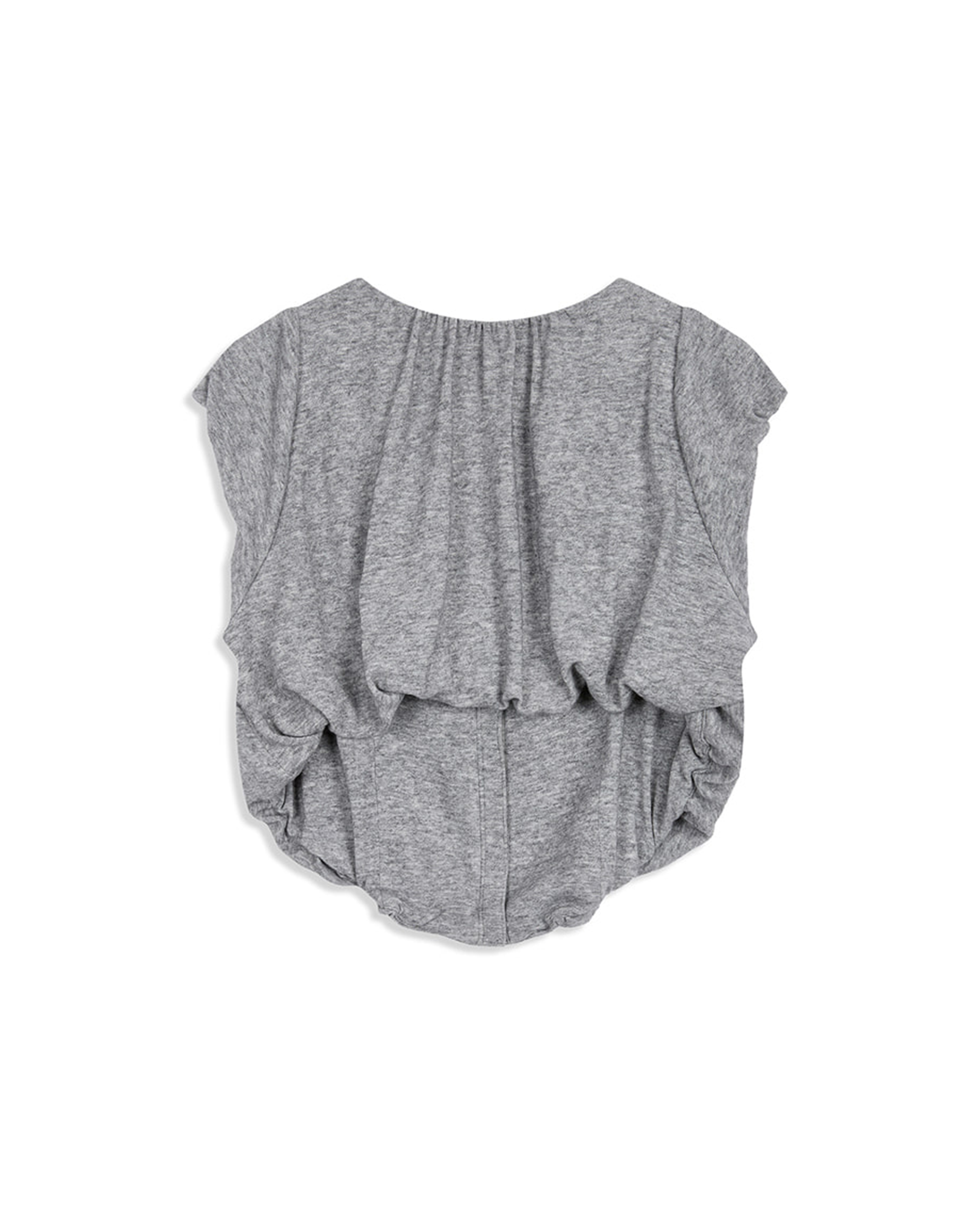 Shirred Jersey Tank - Grey