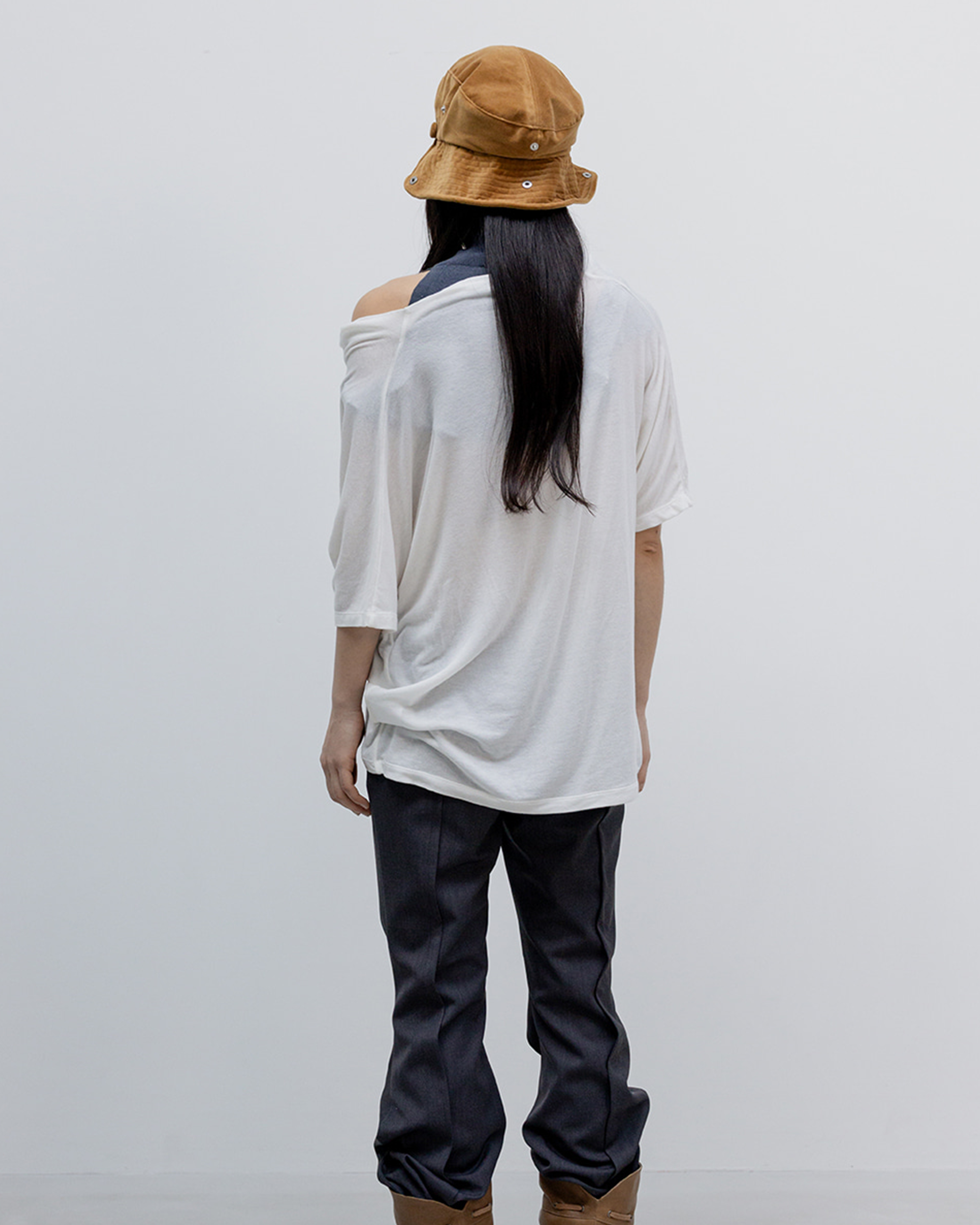 Cowl Neck T-Shirt - White