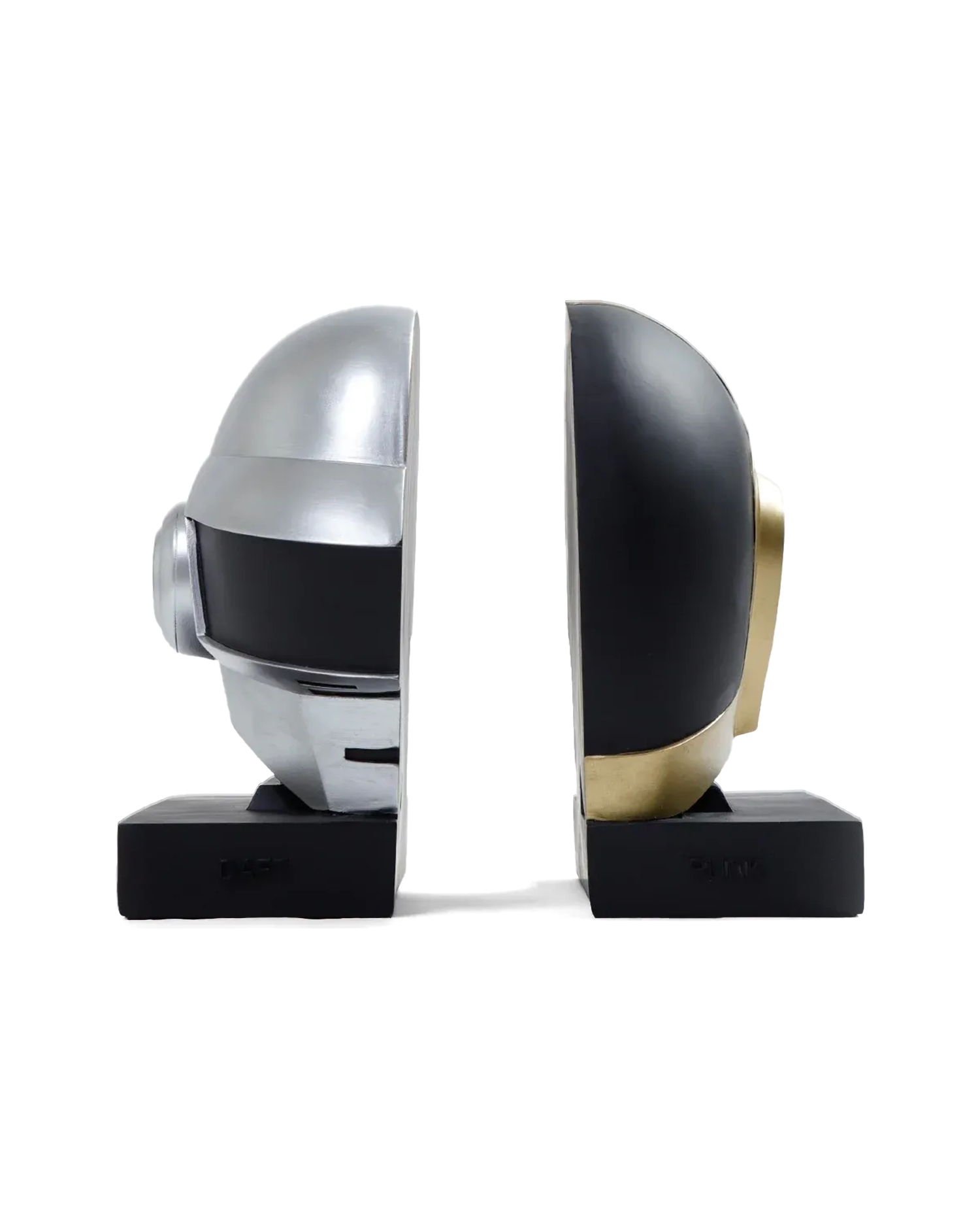 Daft Punk Helmets Bookend - Metallic Silver / Black