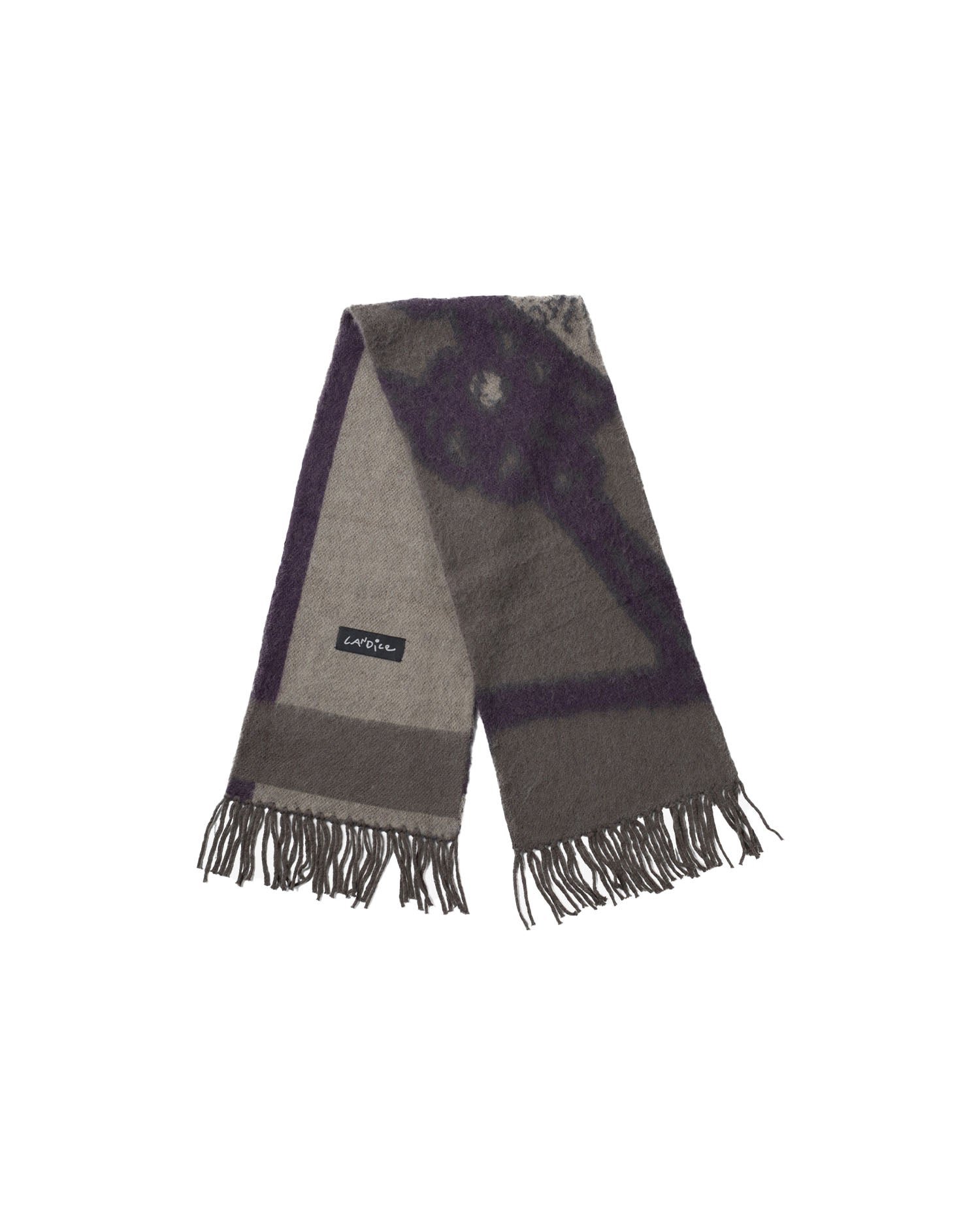 Desire Mohair Scarf - Grey / Purple