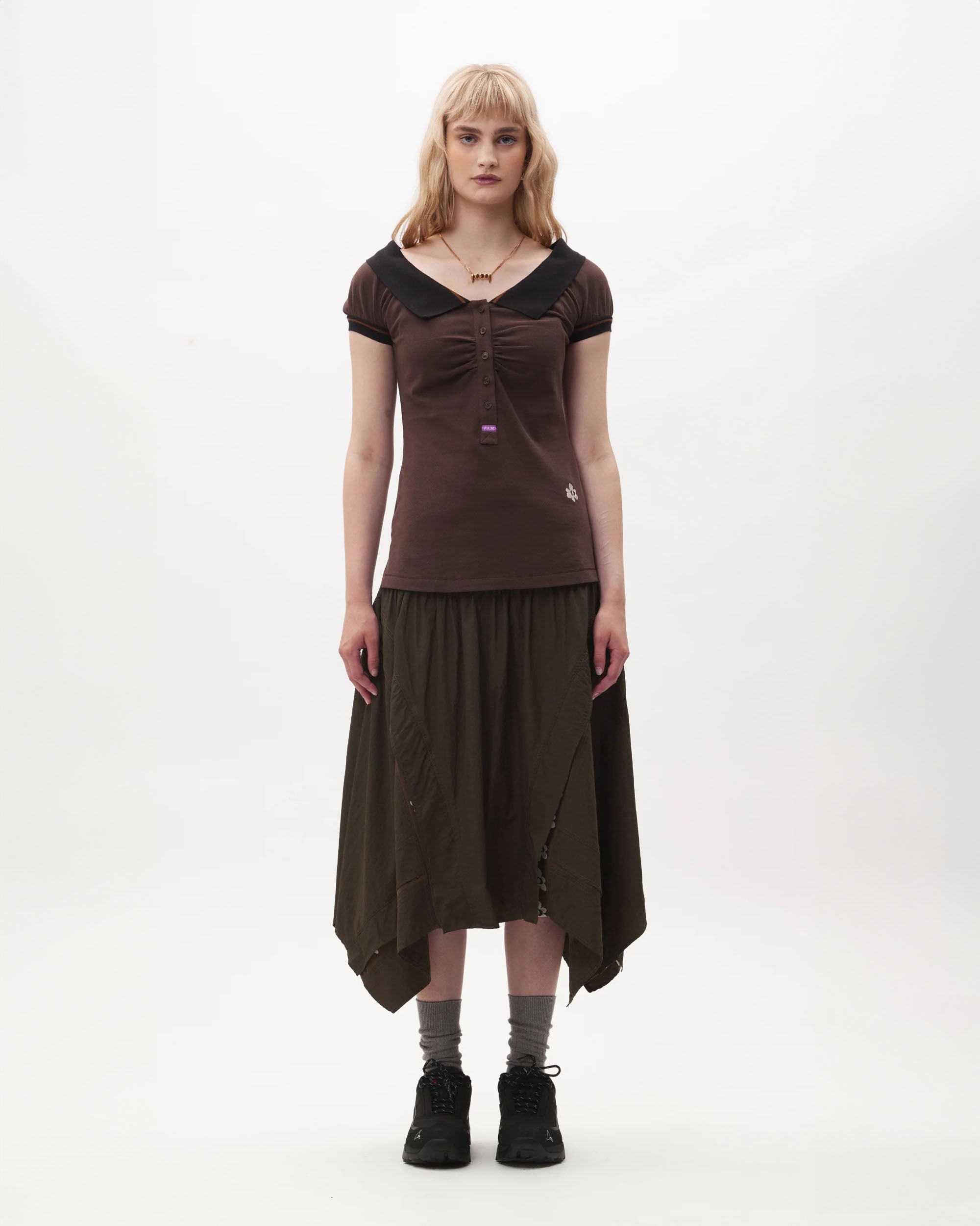 Edge Of Time Dropwaist Skirt - Drab