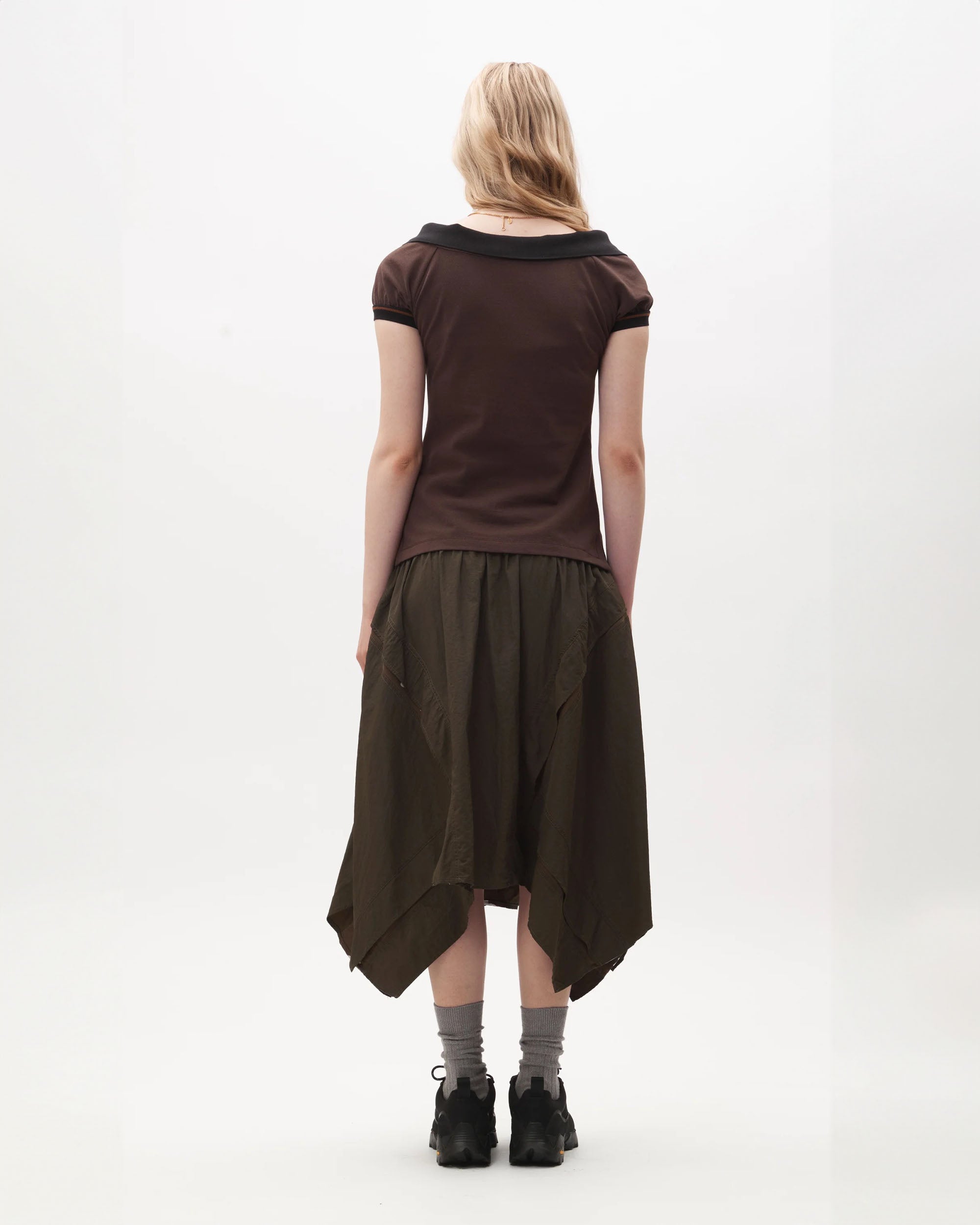 Edge Of Time Dropwaist Skirt - Drab