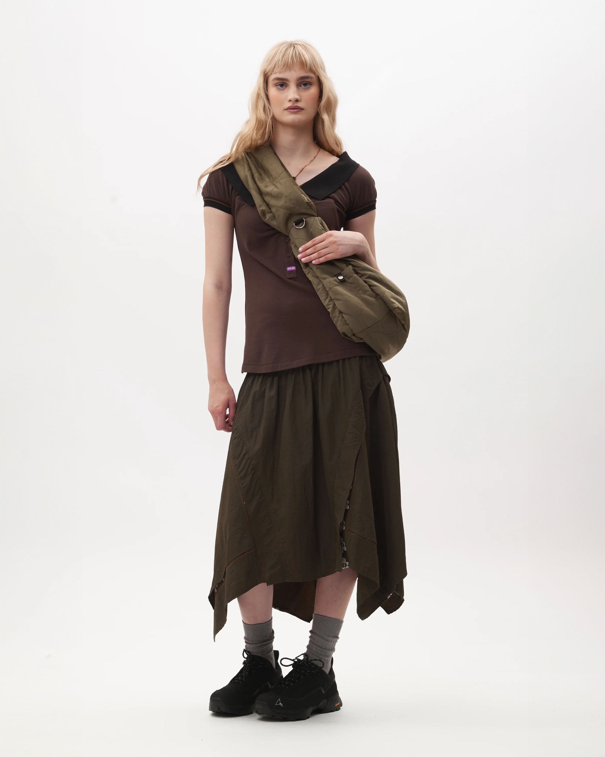 Edge Of Time Dropwaist Skirt - Drab