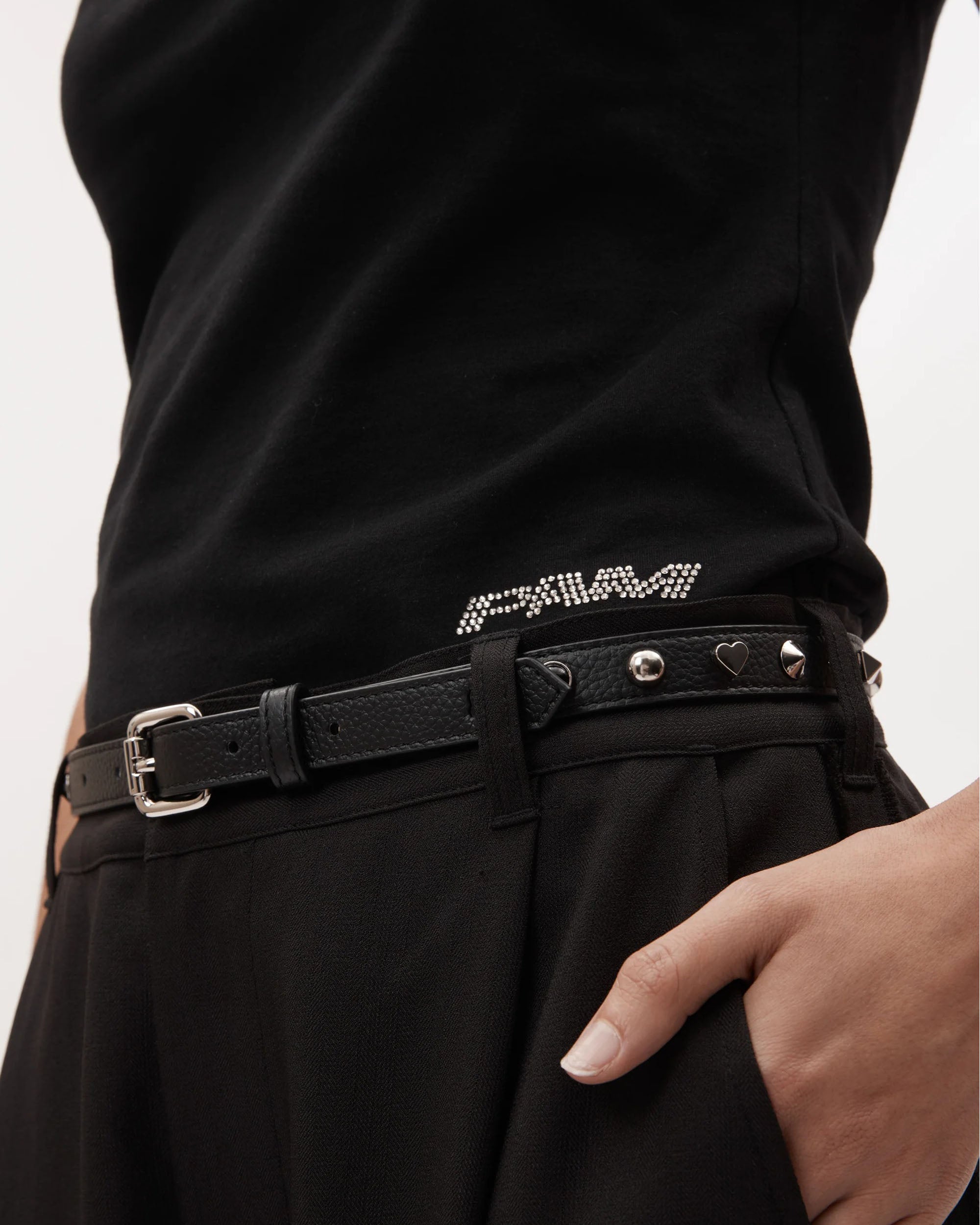 Line Up Narrow Belt - Black