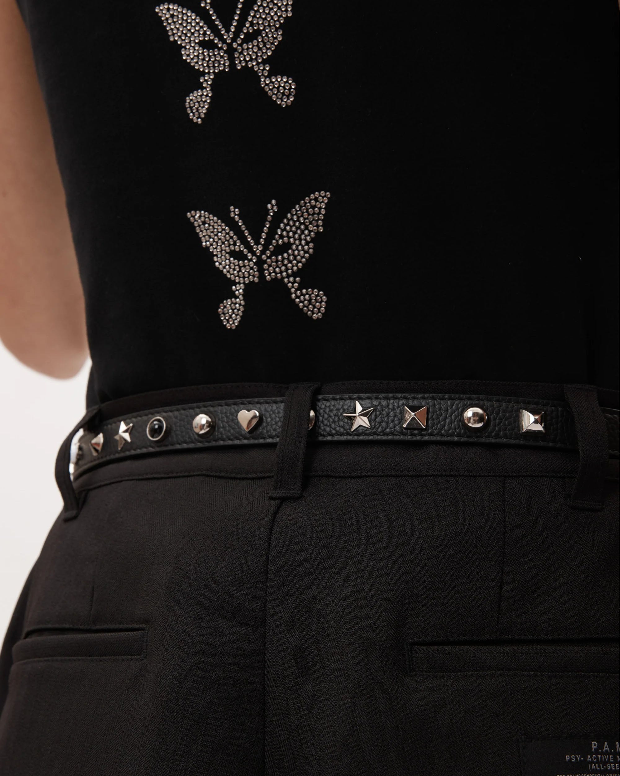 Line Up Narrow Belt - Black