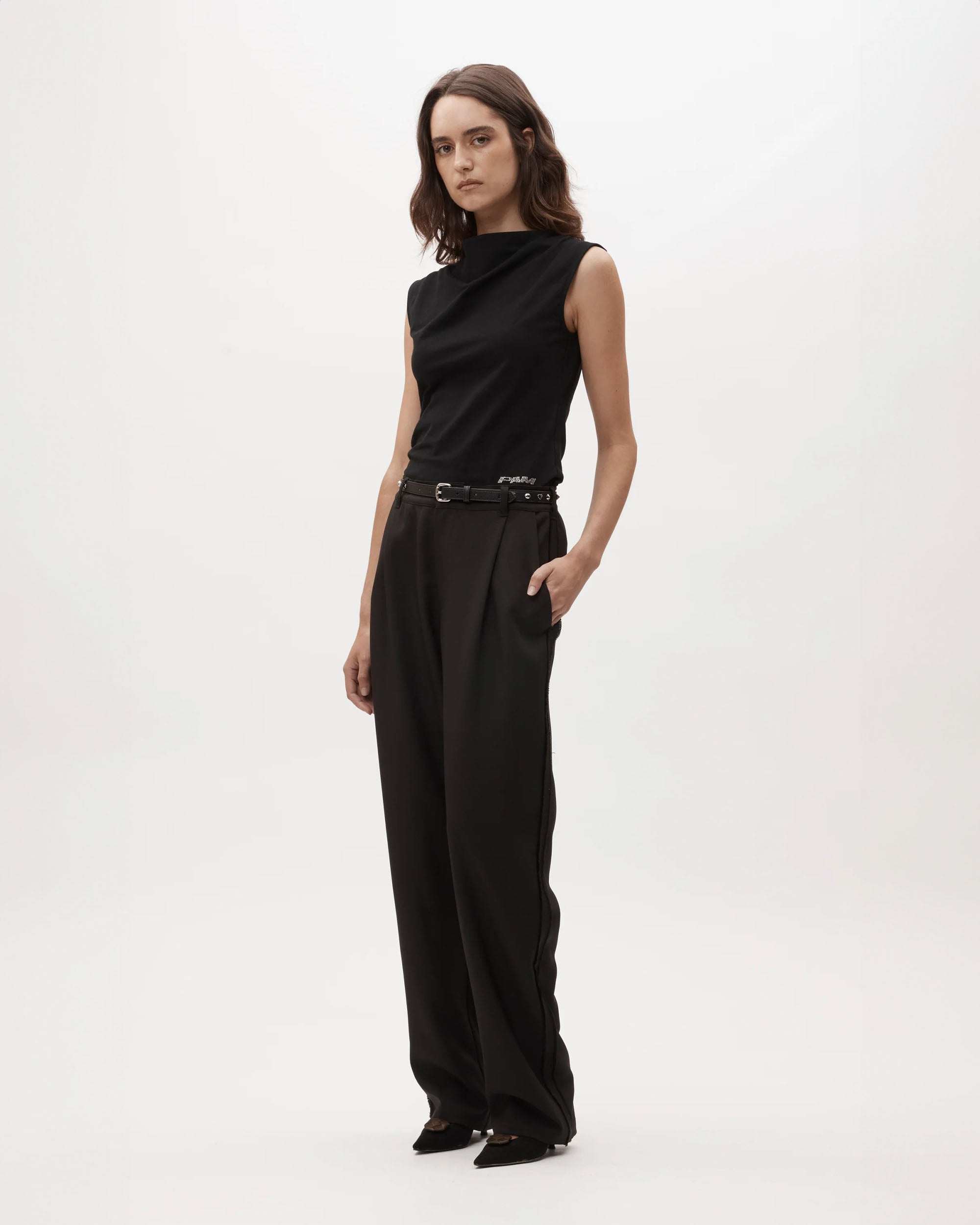 Line Up Narrow Belt - Black