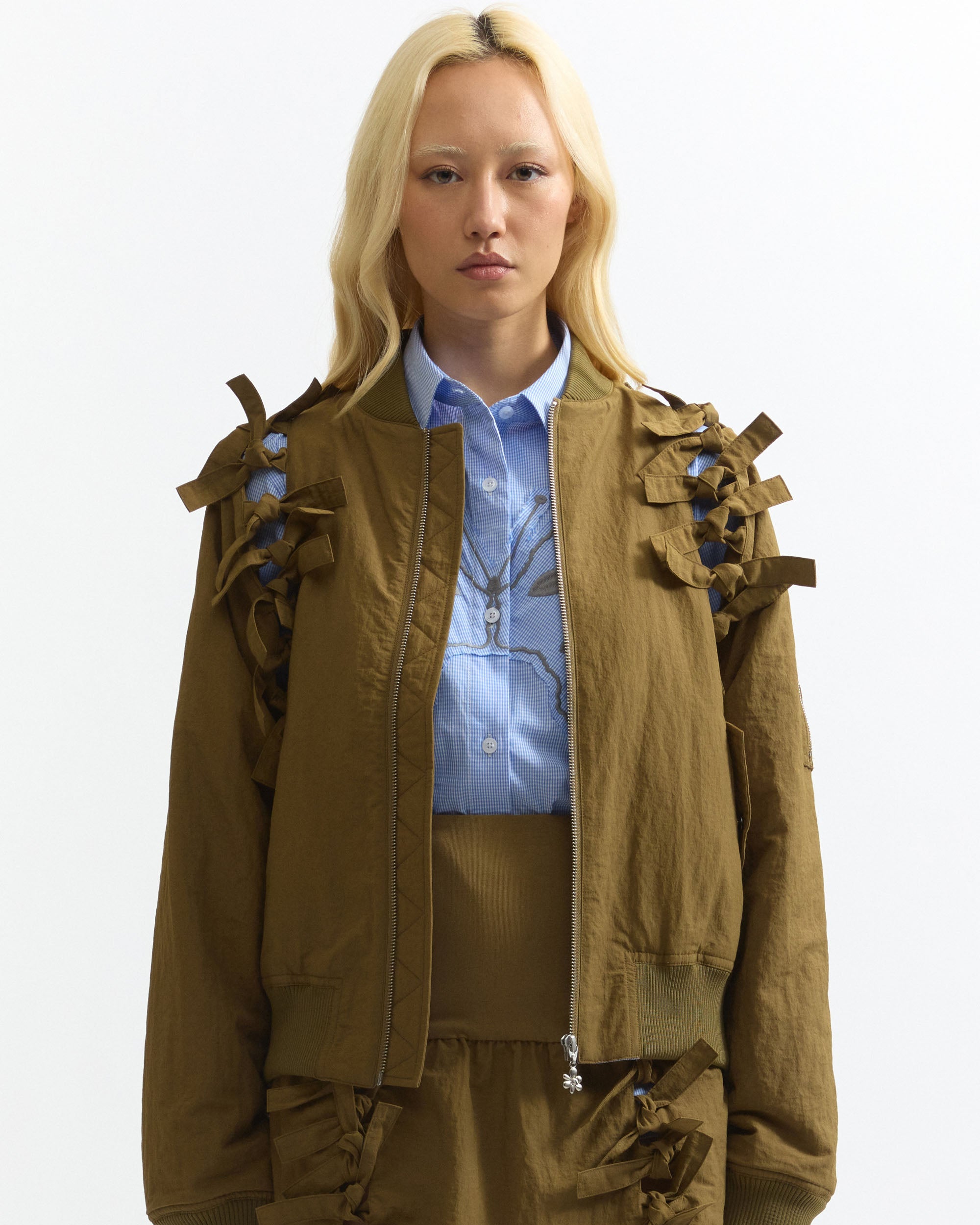 Hocus Pocus Tie-Up Bomber - Olive
