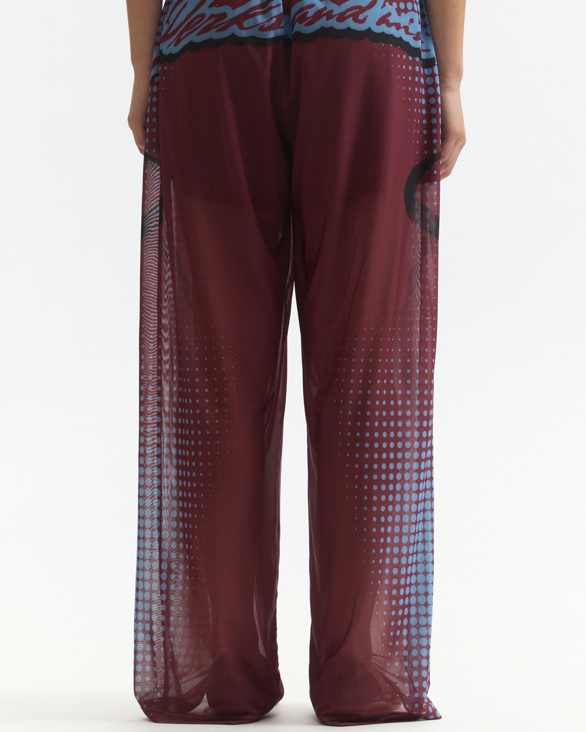 Stipple Mesh Pants - Brick Red