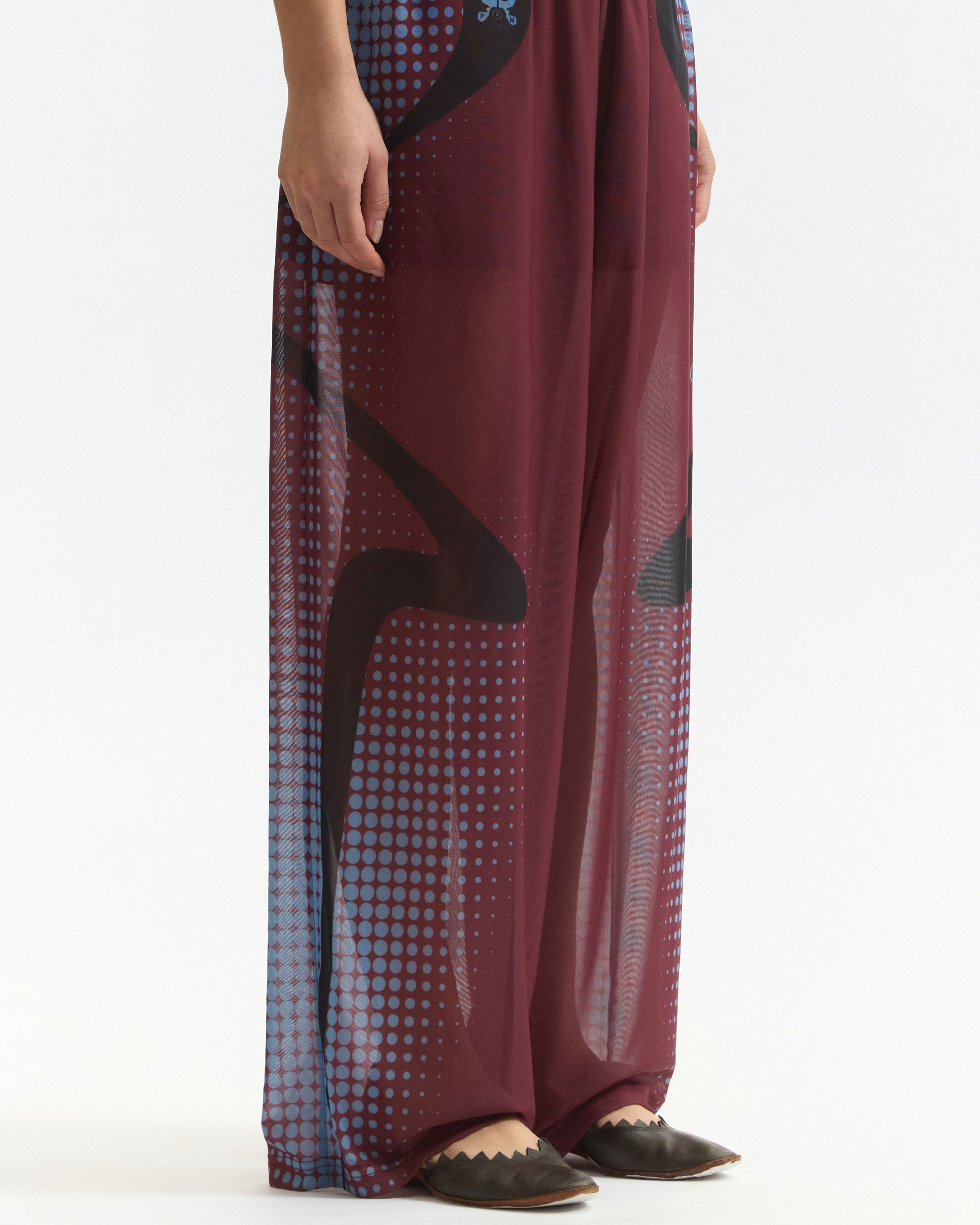 Stipple Mesh Pants - Brick Red