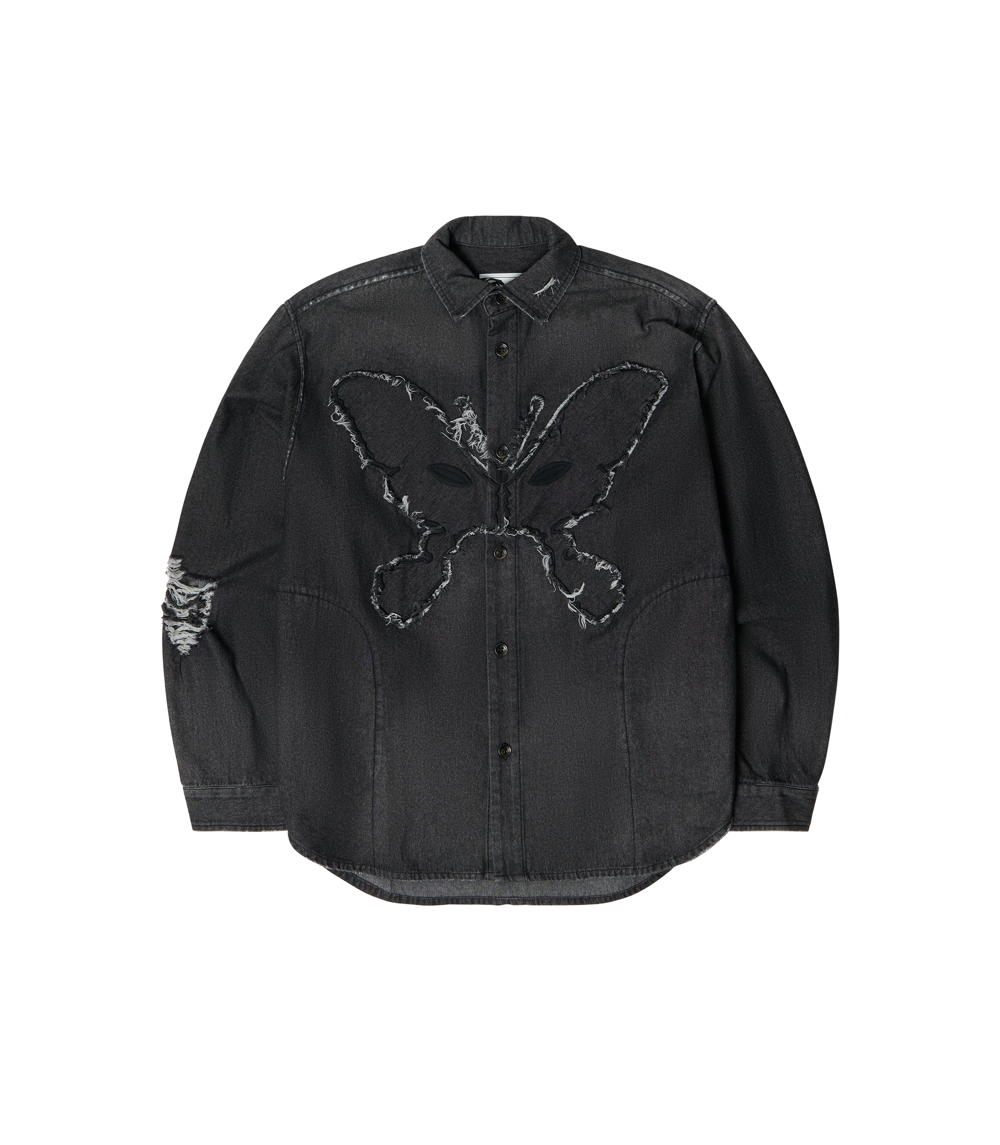 Moments In Love Overshirt - Black Chambray