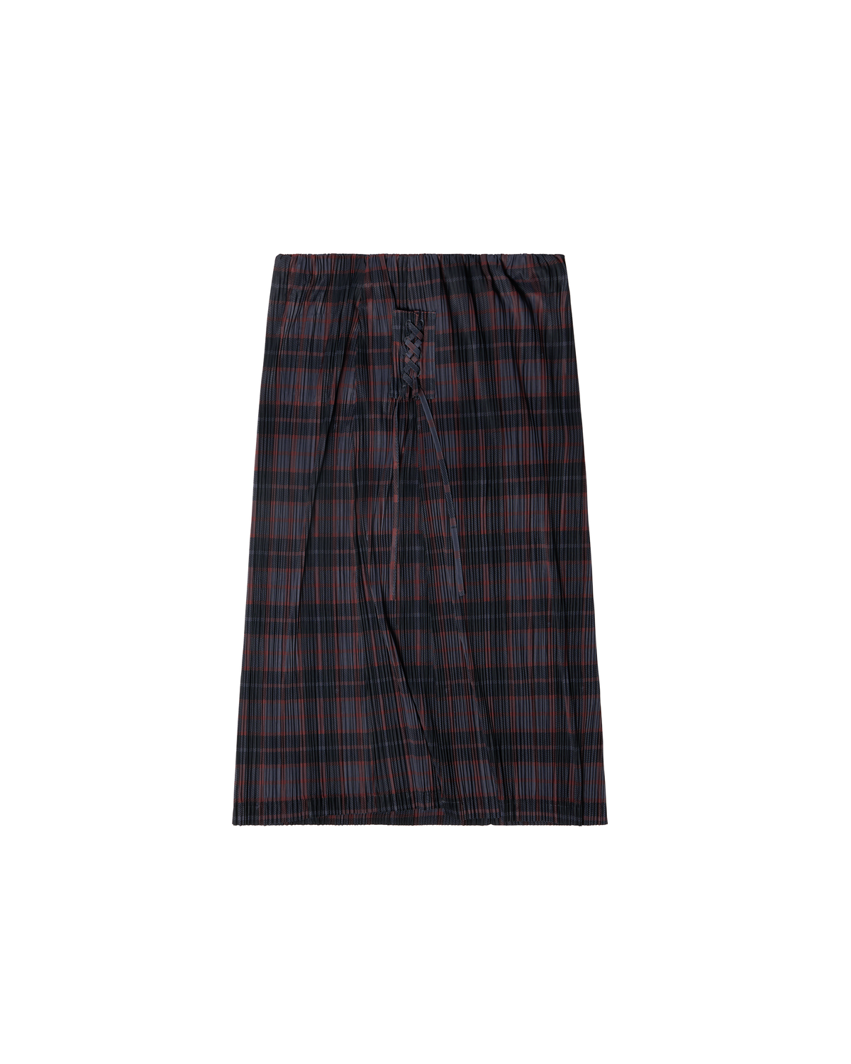 Bodhi Pleated Long Skirt - Grey Check