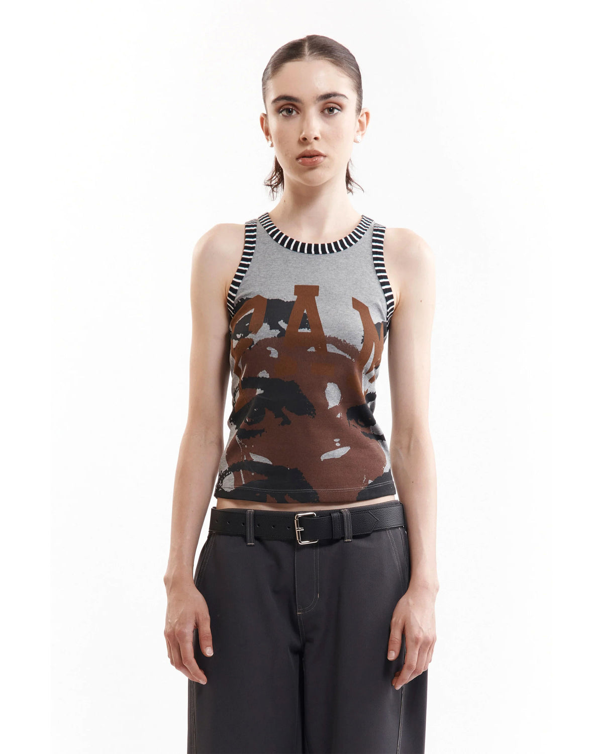 Eyezzz Racer Tank - Grey Marle