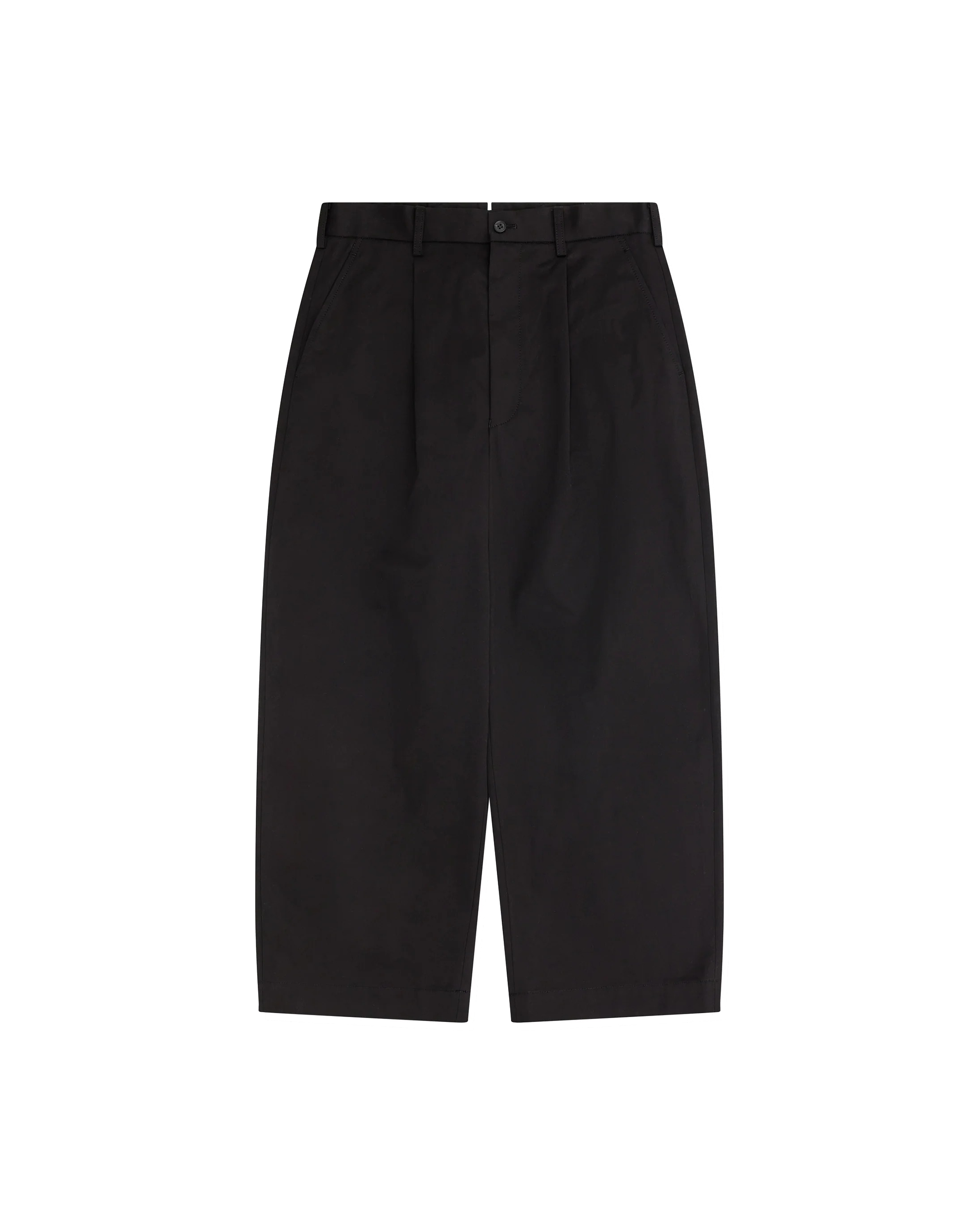Buckle-Back Pleated Trouser - Black