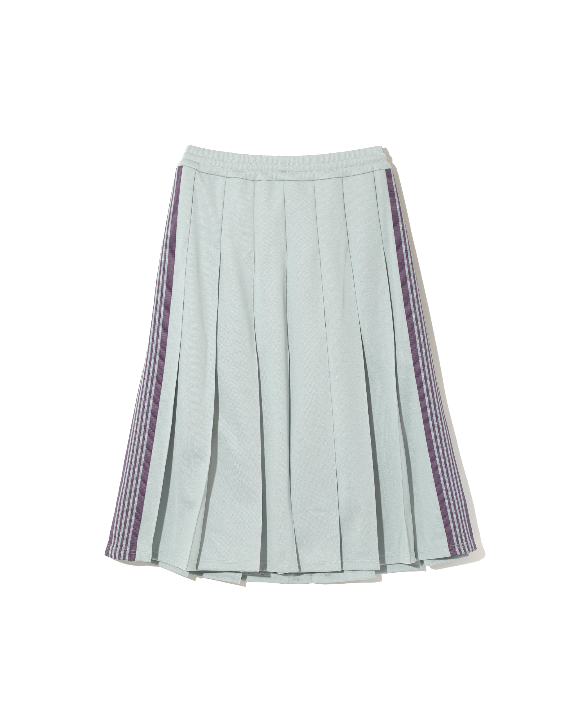 Poly Smooth Pleated Track Skirt - Sax