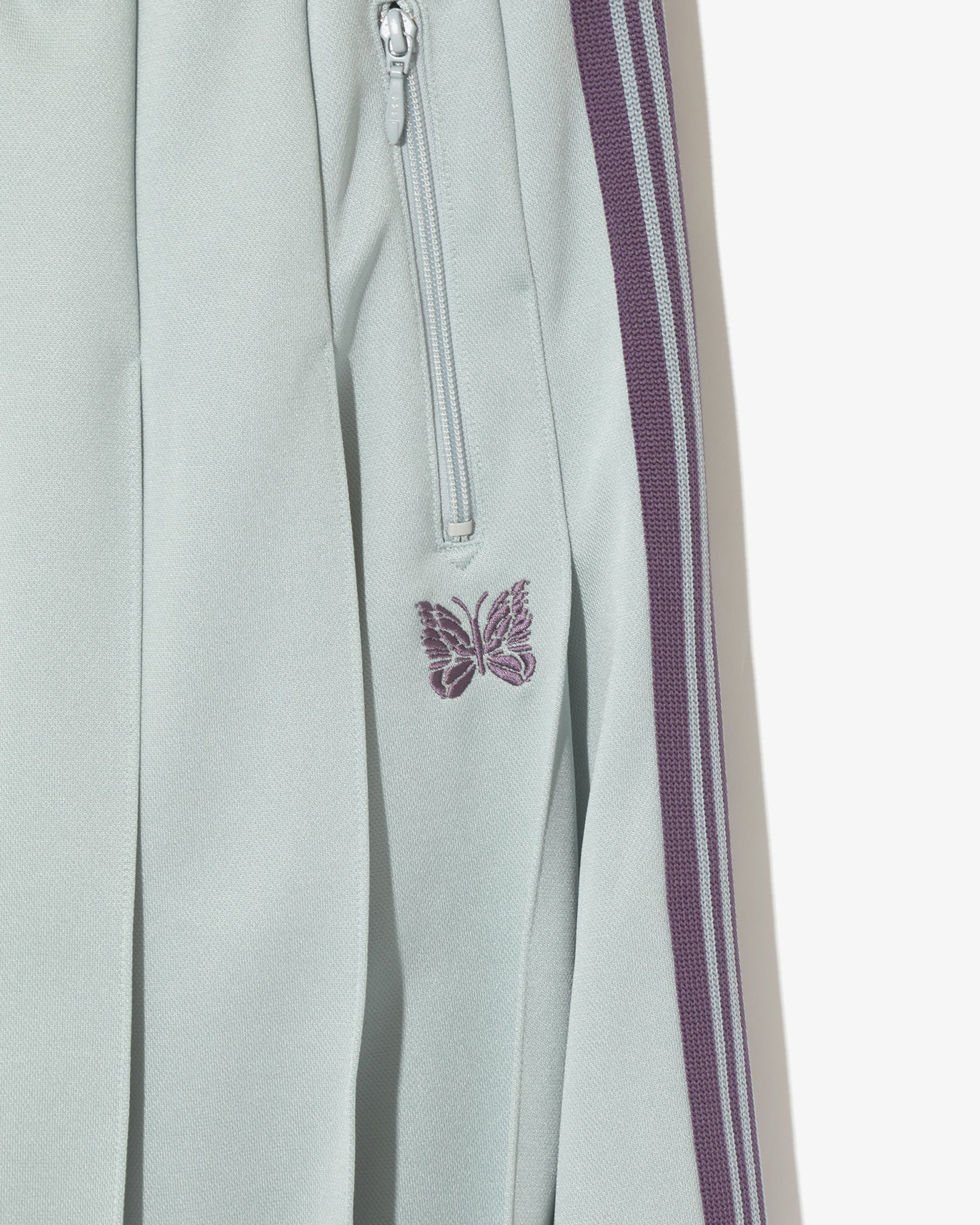 Poly Smooth Pleated Track Skirt - Sax