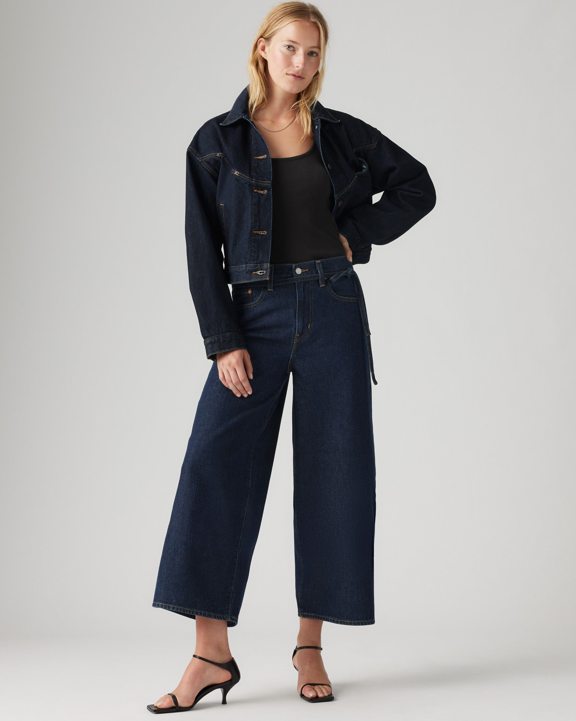 Women's XL Culotte Jeans - Shaded View