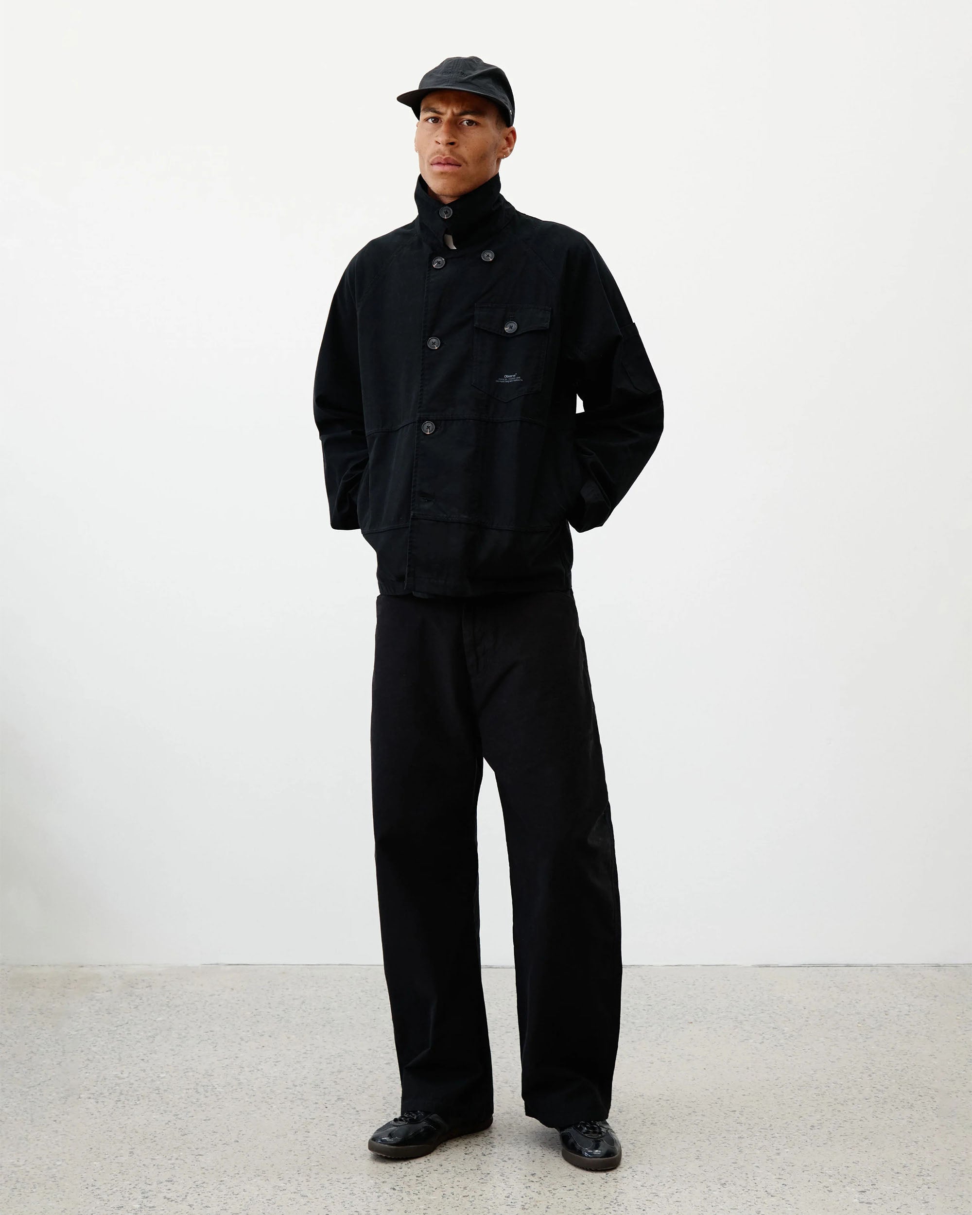 Reverse Twill Barrel Pant - Black