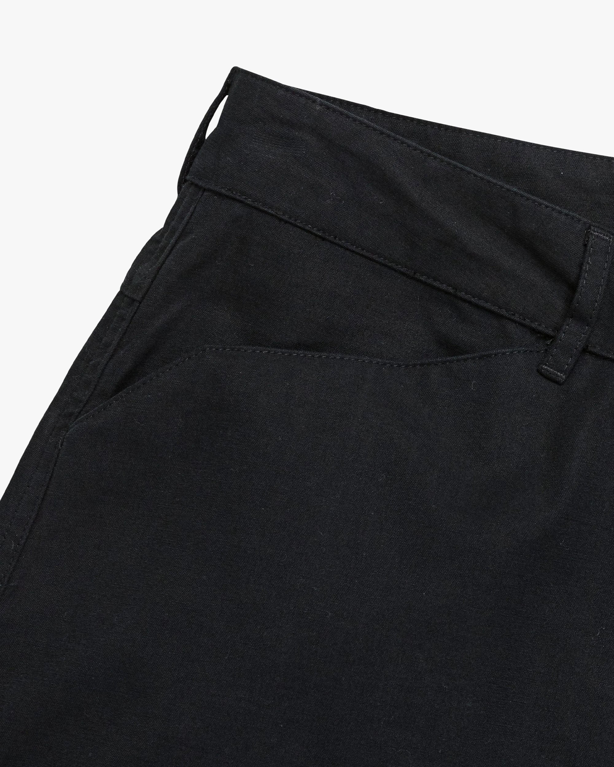 Reverse Twill Barrel Pant - Black