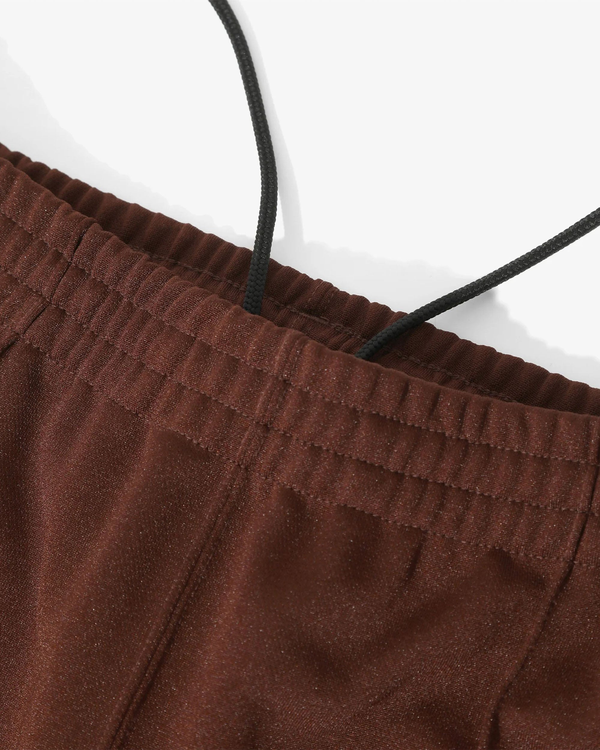 Poly Smooth Pleated Track Skirt - Brown / Pink