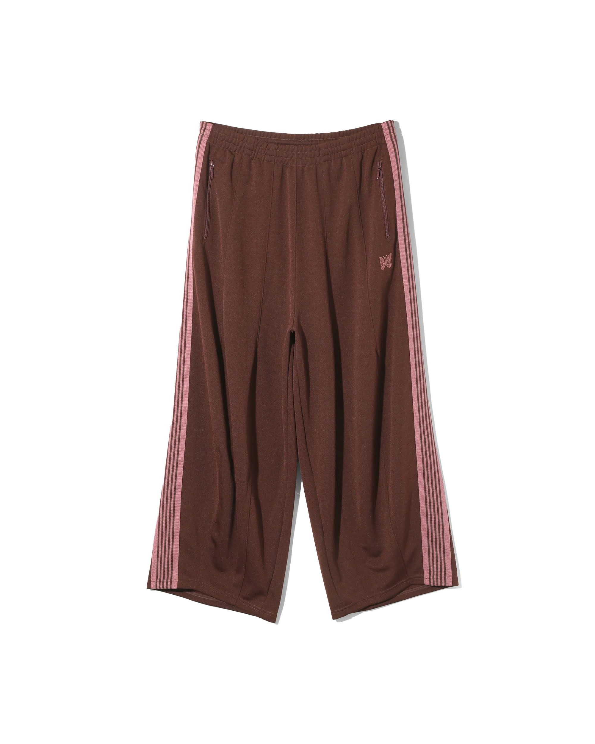 Poly Smooth H.D. Track Pants - Brown / Pink
