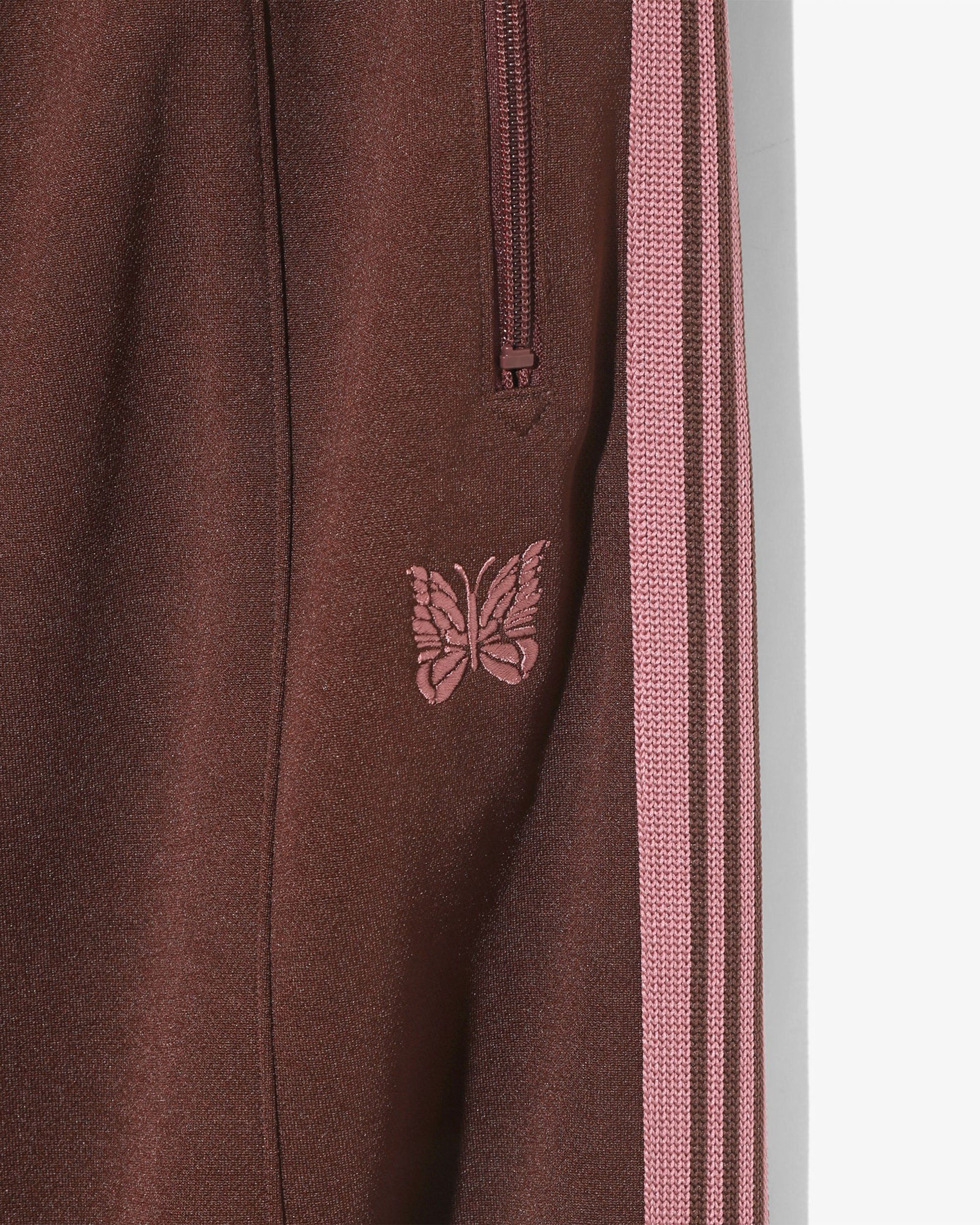 Poly Smooth H.D. Track Pants - Brown / Pink