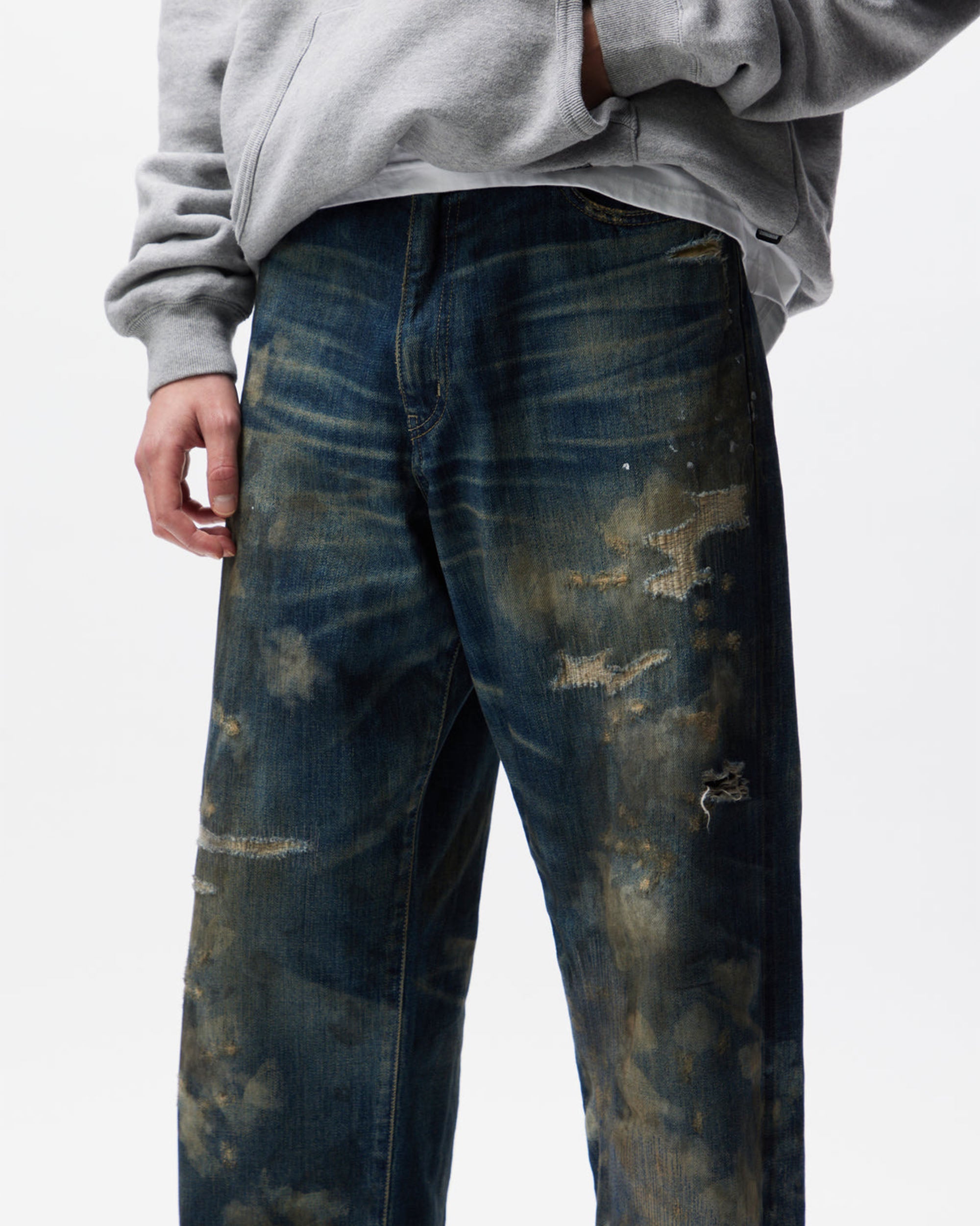 Savage Denim Dp Wide Pants - Indigo