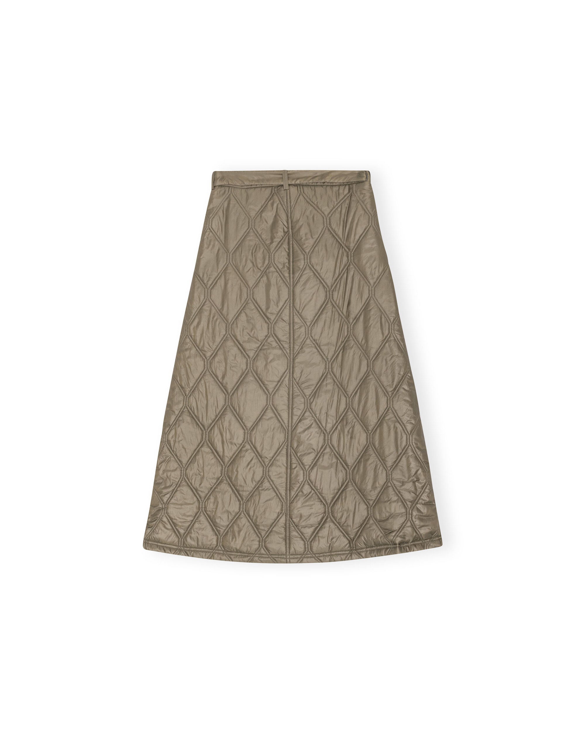 Shiny Quilt Midi Skirt - Fallen Rock