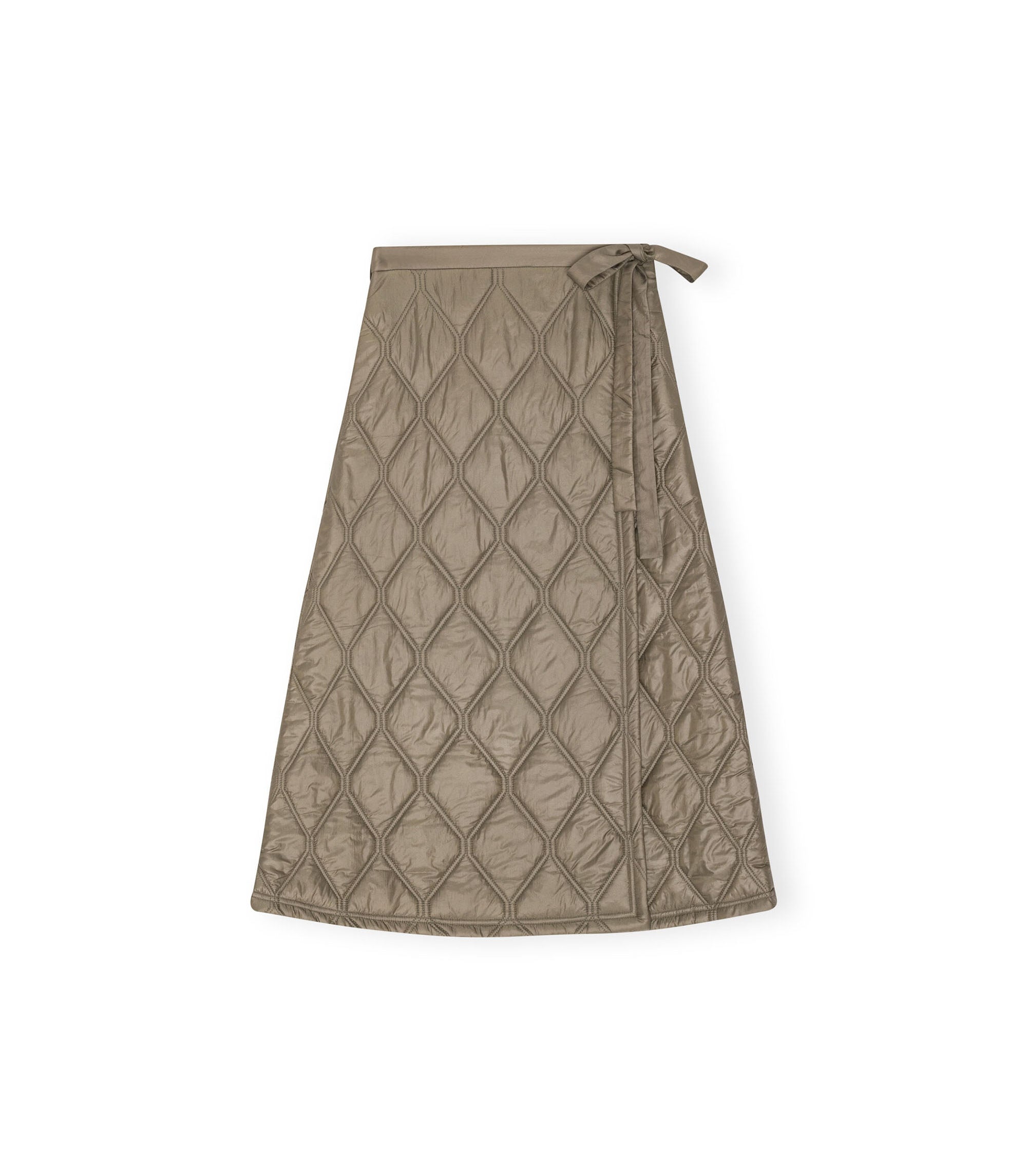 Shiny Quilt Midi Skirt - Fallen Rock