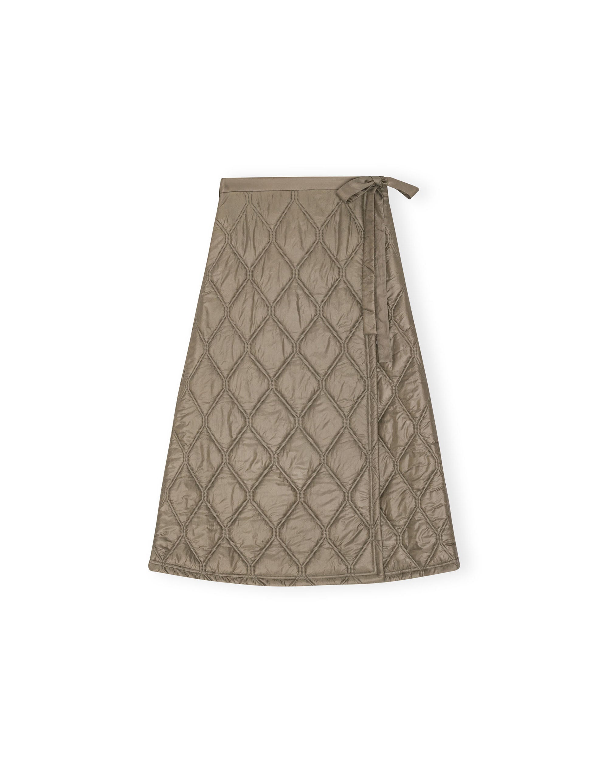 Shiny Quilt Midi Skirt - Fallen Rock