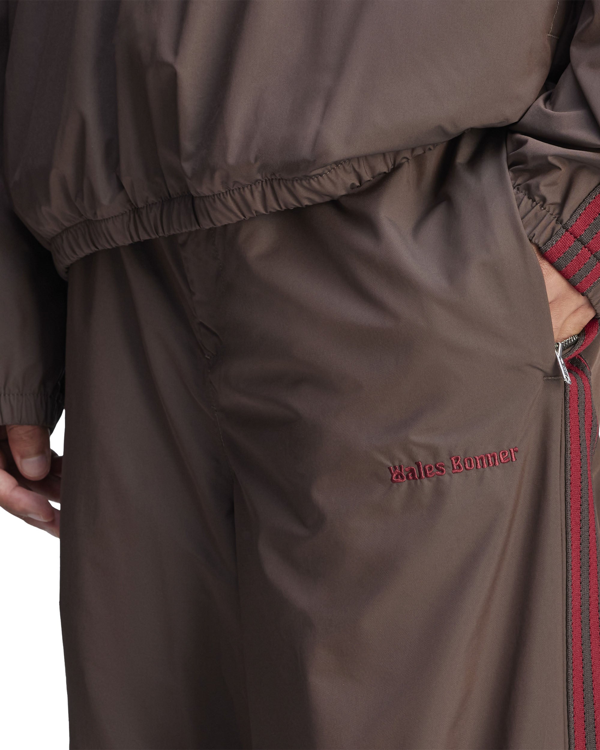 Wales Bonner Nylon Track Pants - Night Brown