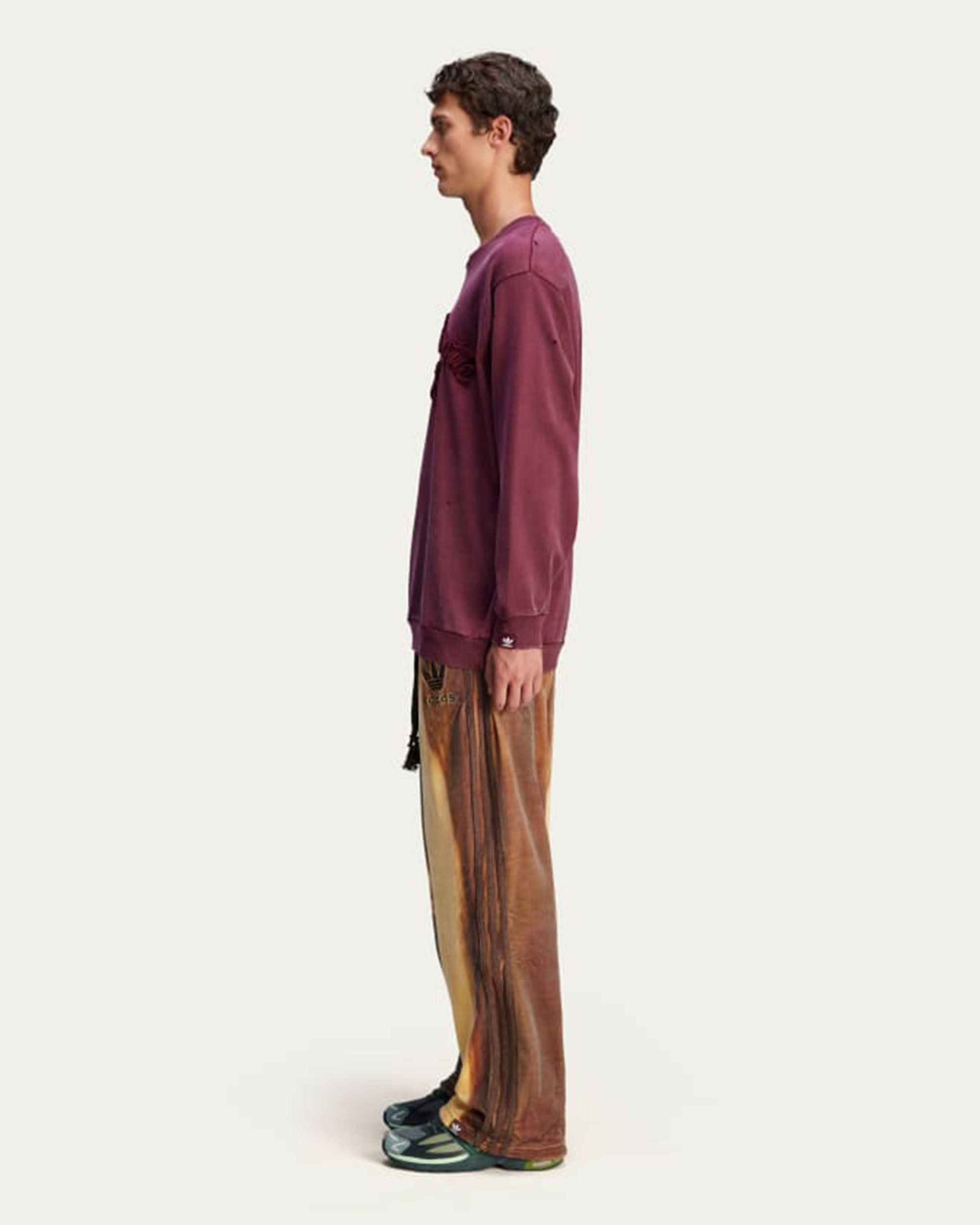 Song for the Mute ADI004 AOP Velvet Pant - Brown