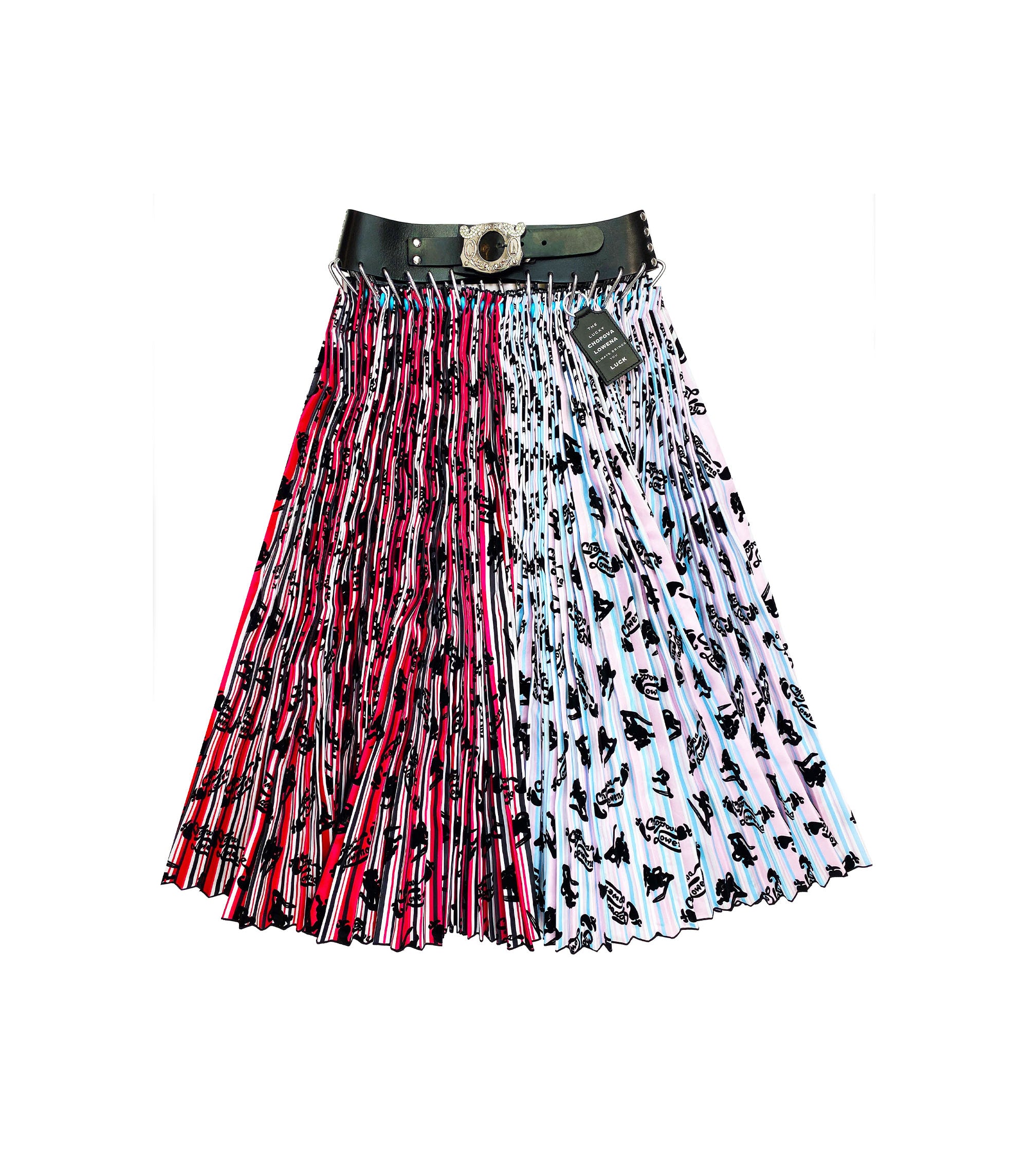 Daydream Midi Carabiner Skirt - Pink / White