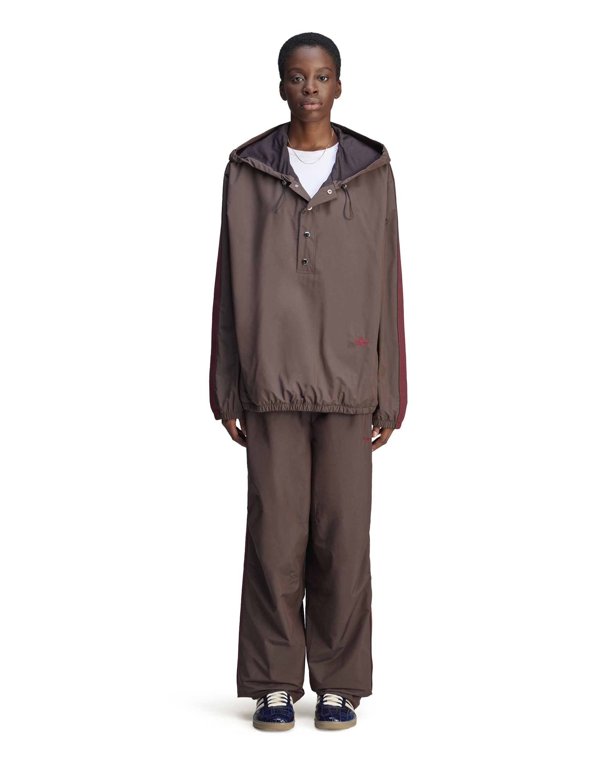 Wales Bonner Nylon Track Pants - Night Brown