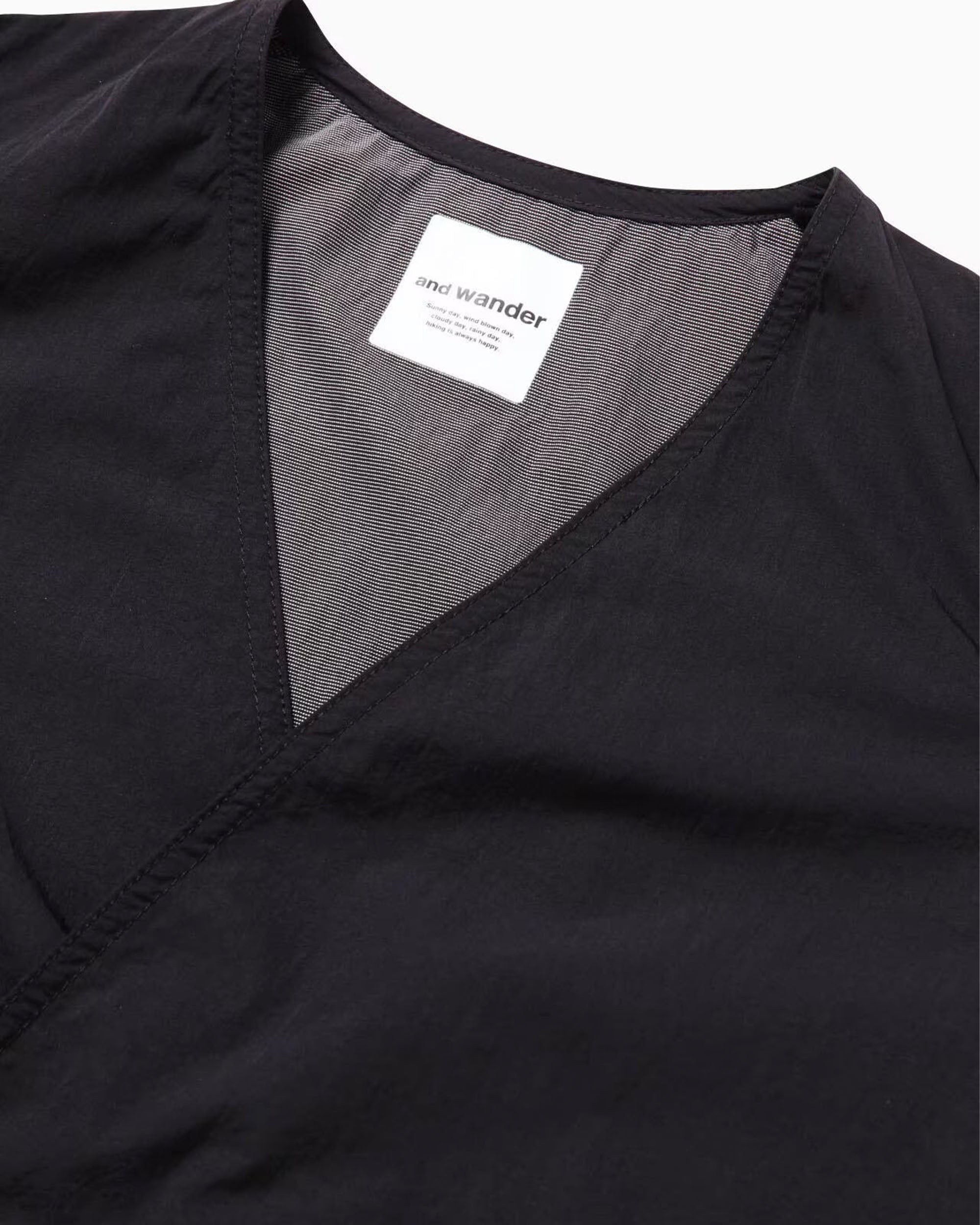 Crinkled Nylon Cache-Coeur - Black