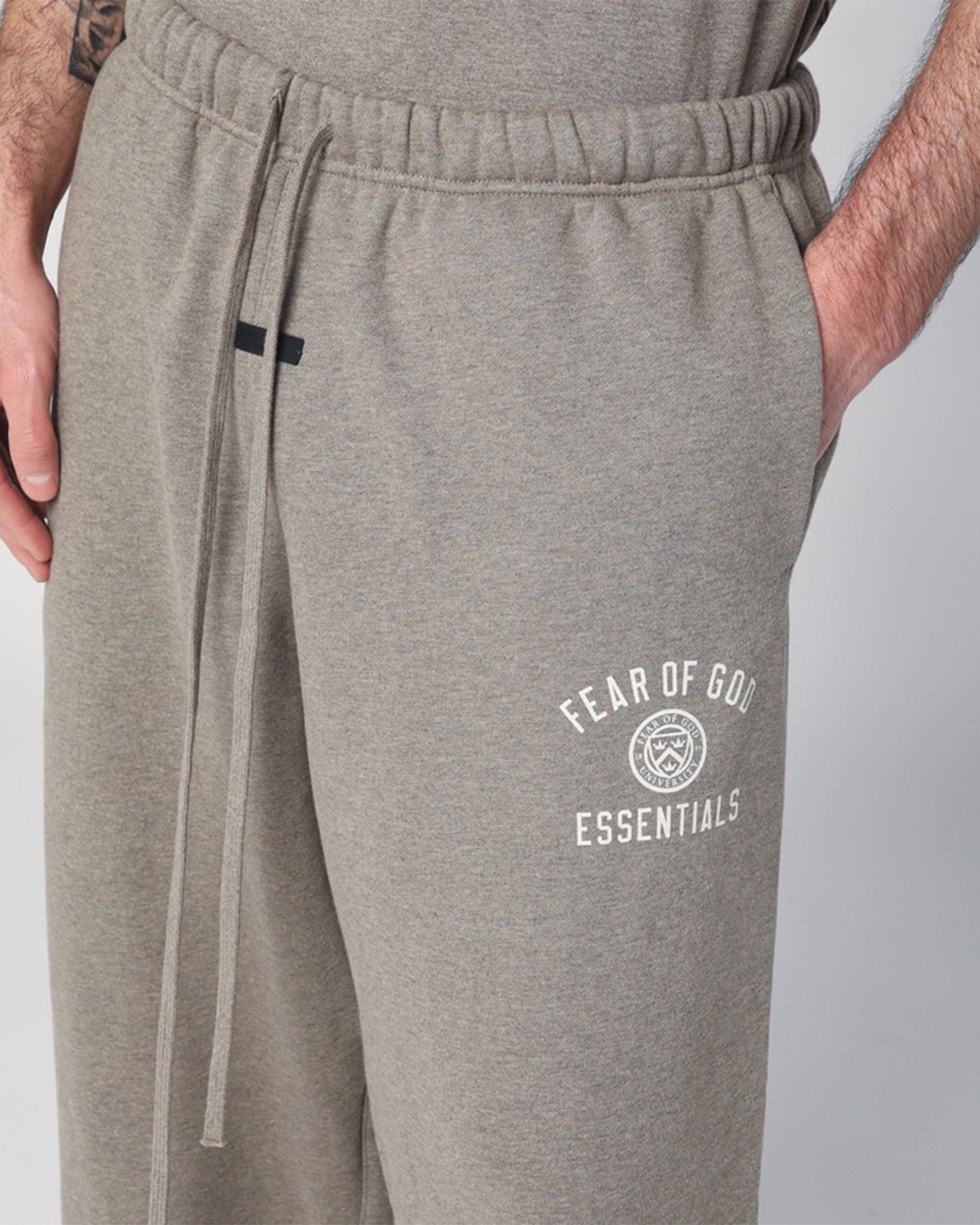 Fleece Relaxed Sweatpant 'University' - Heather Gray