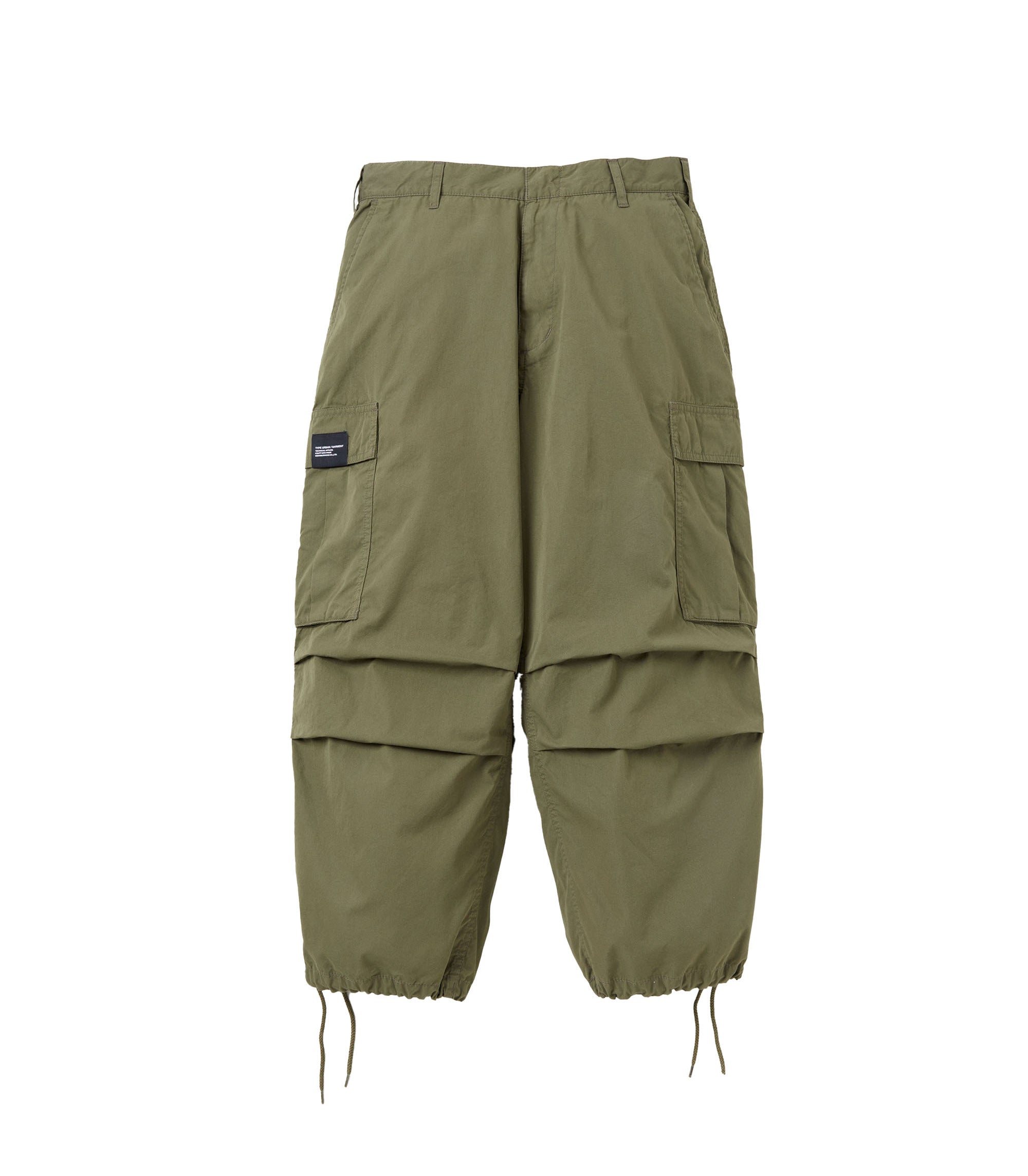 Woven Wide Cargo Pants - Olive Drab