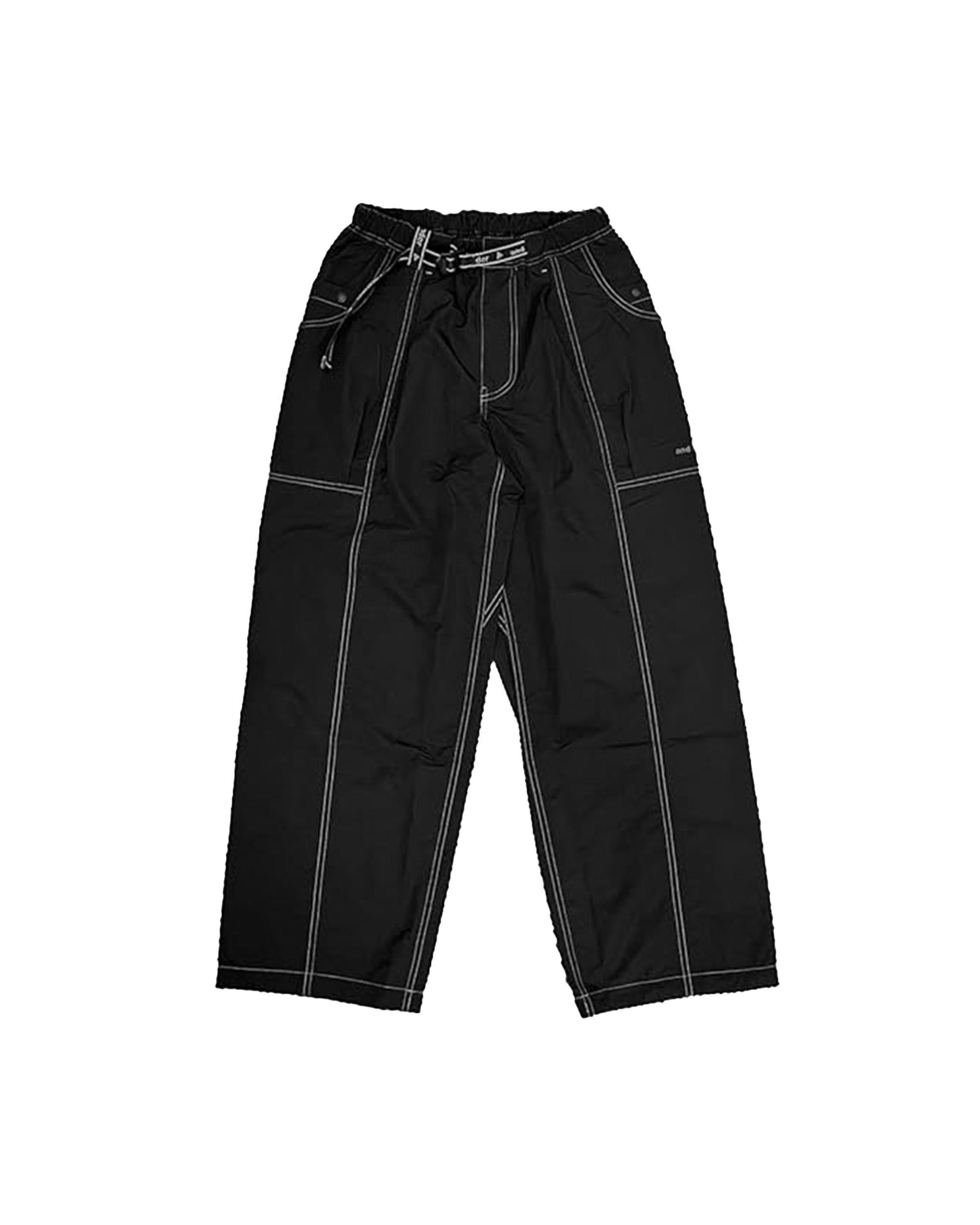 Crinkled Nylon Pant - Black