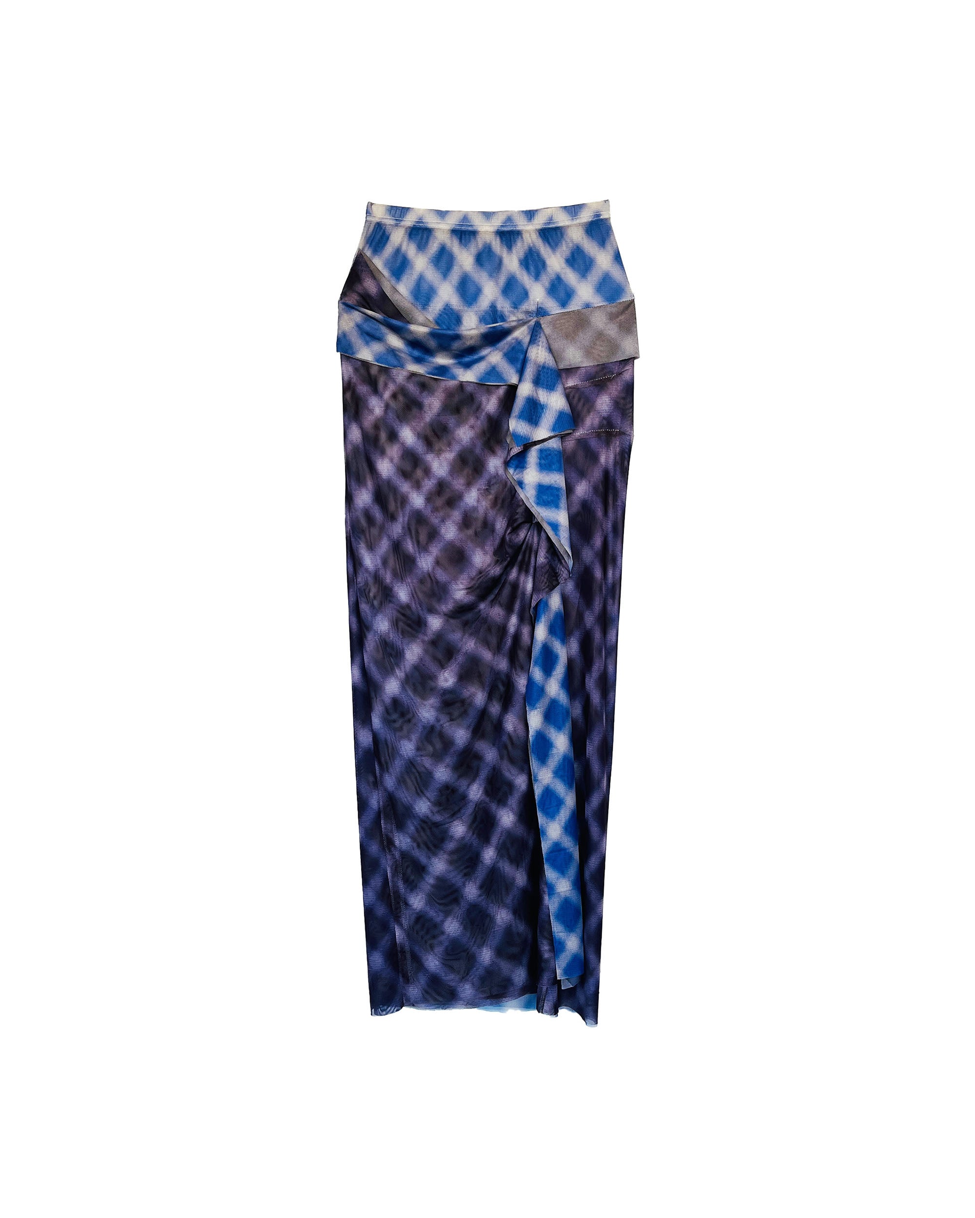 Cross Gather Skirt - Brown