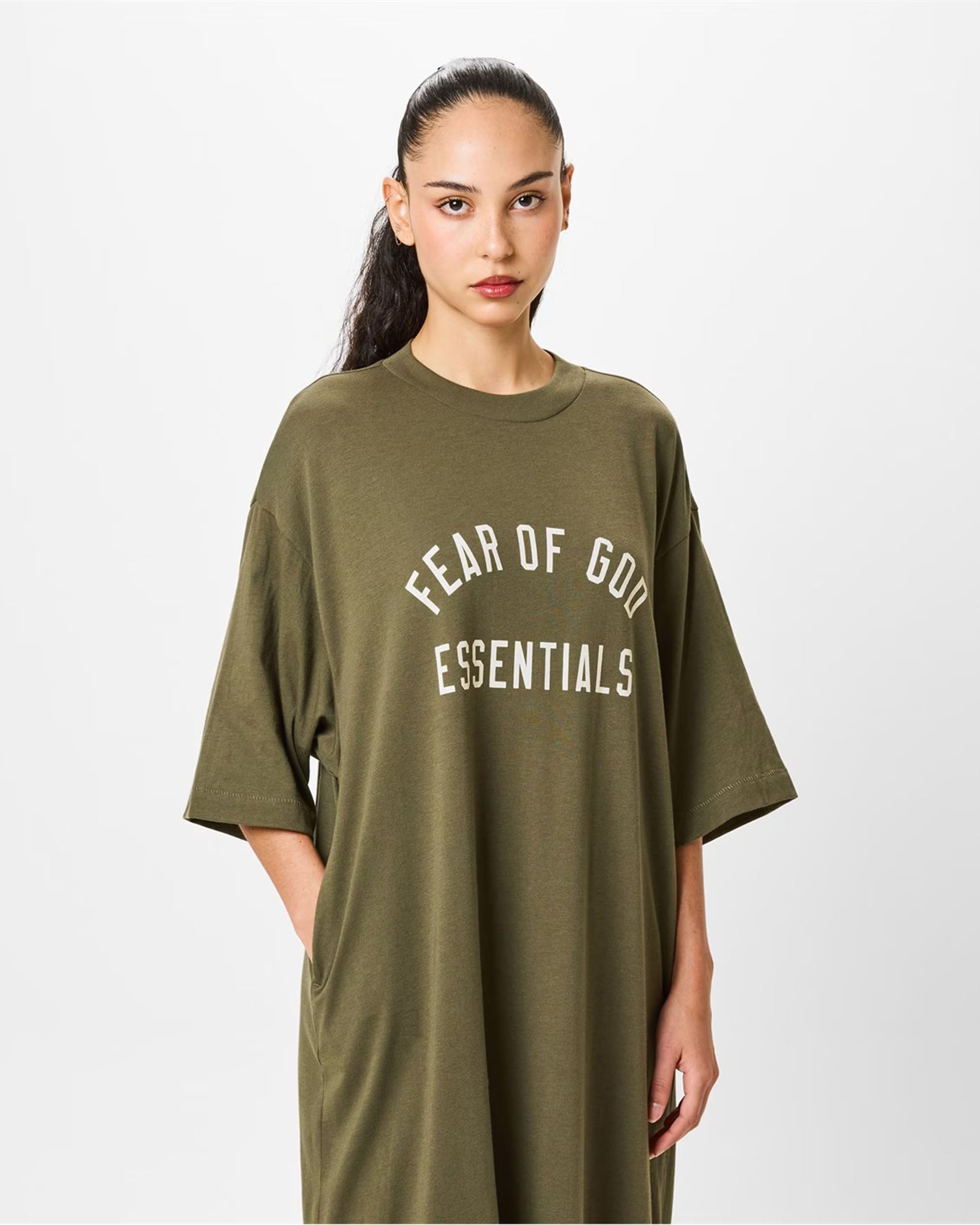 Women's Tri-Blend 3/4 Sleeve Dress - Military