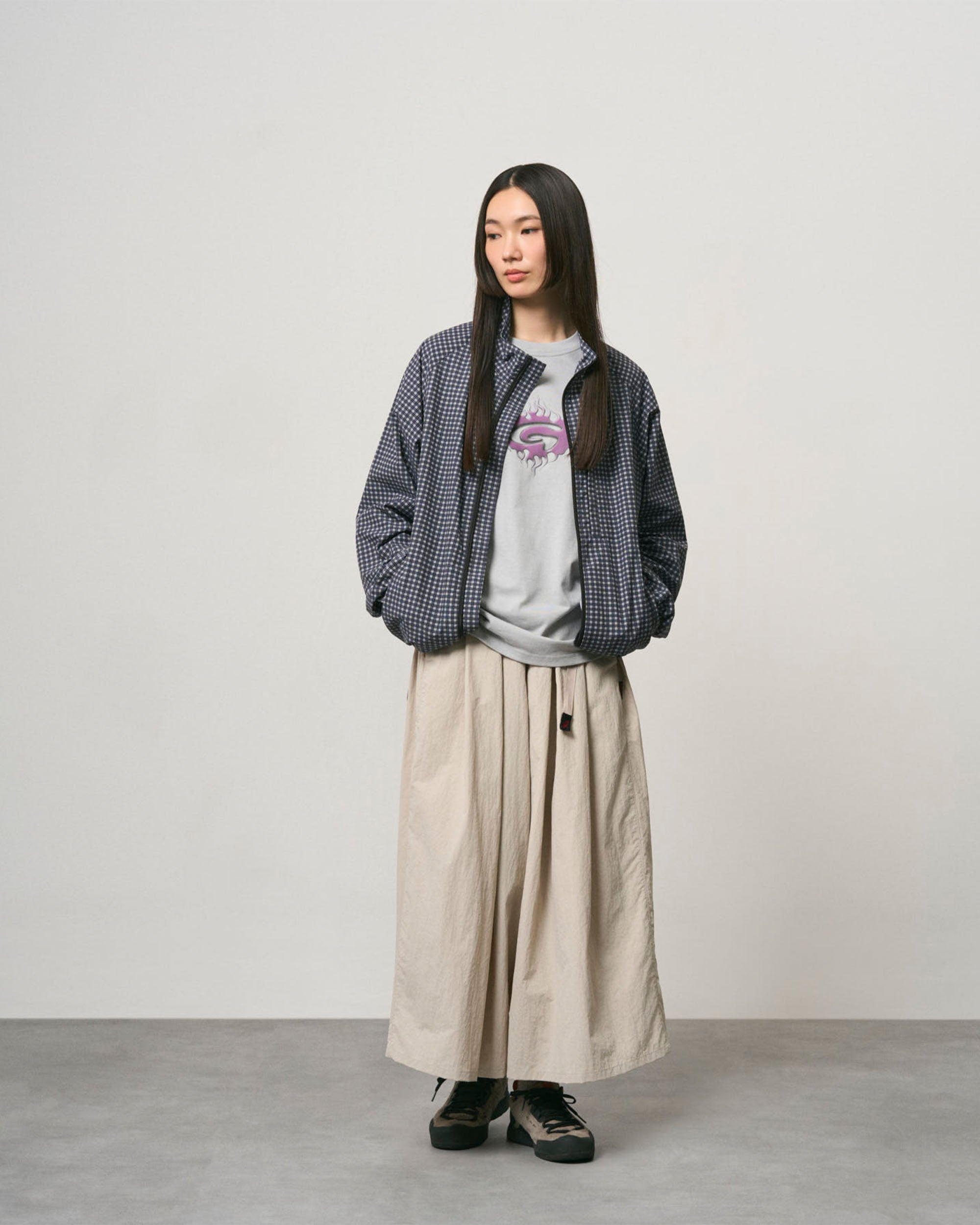Nylon Flare Pant - Stone